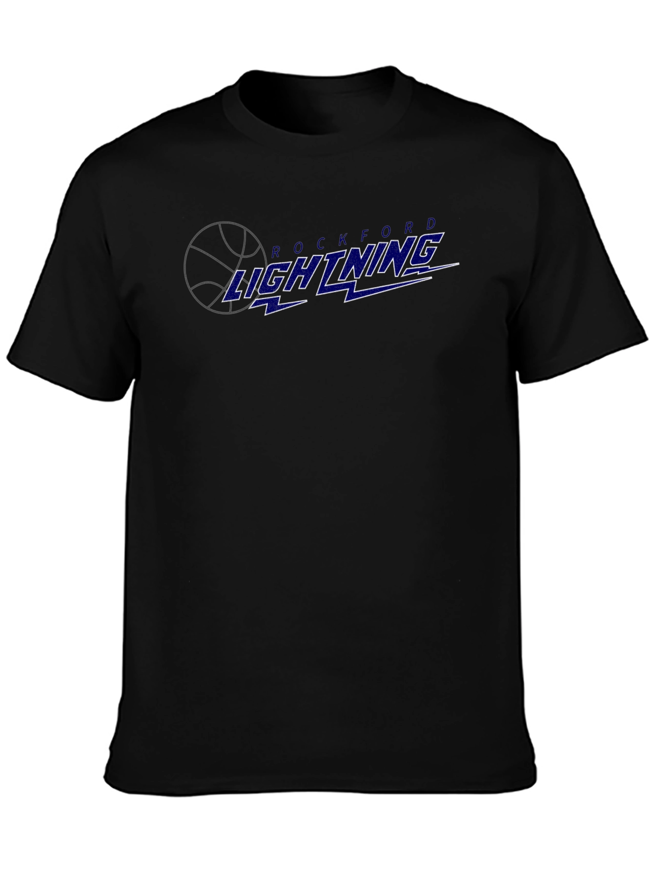 Rockford Lightning Graphic Tee - Black Cotton T-Shirt