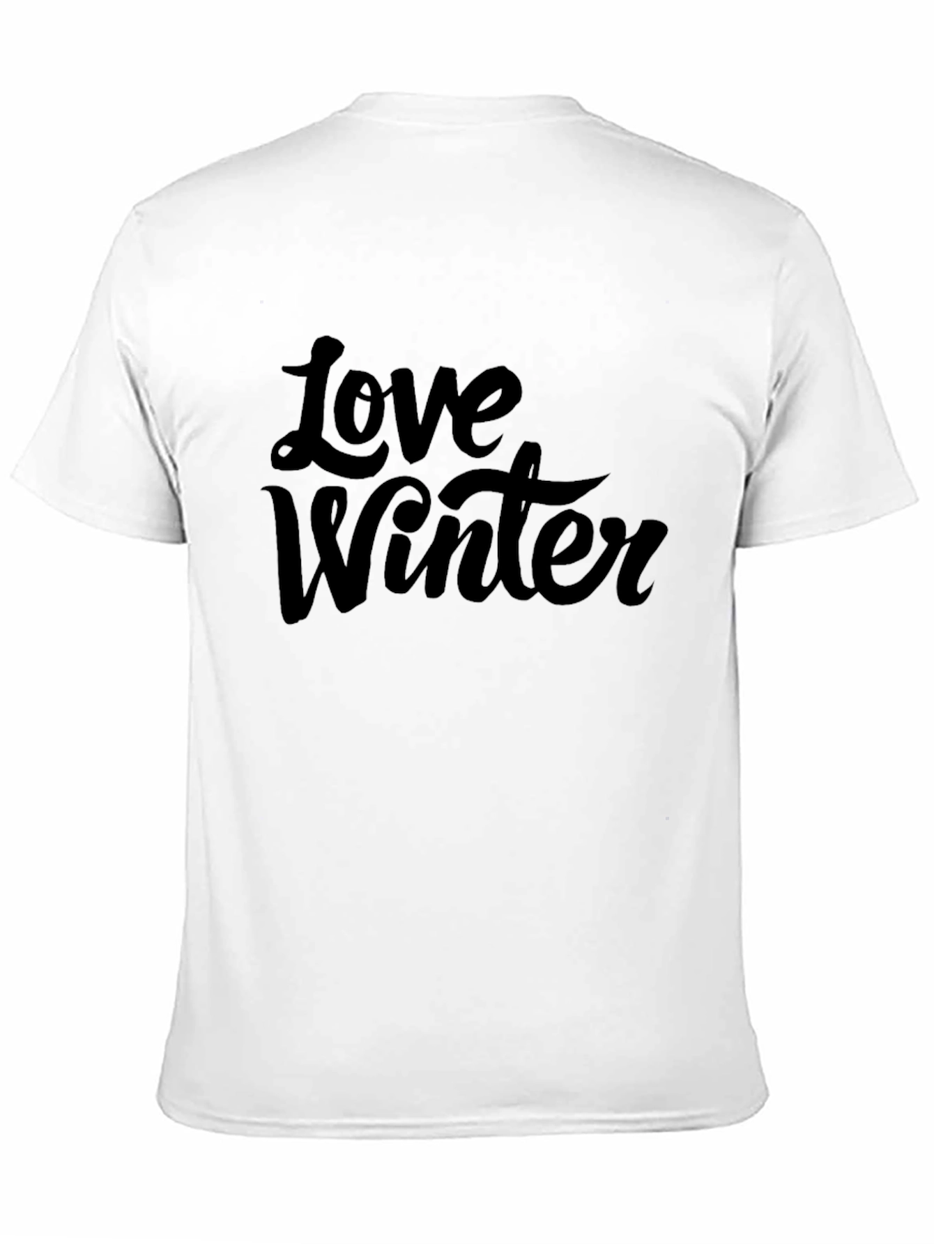 Love Winter Graphic Tee - Stylish Black T-Shirt