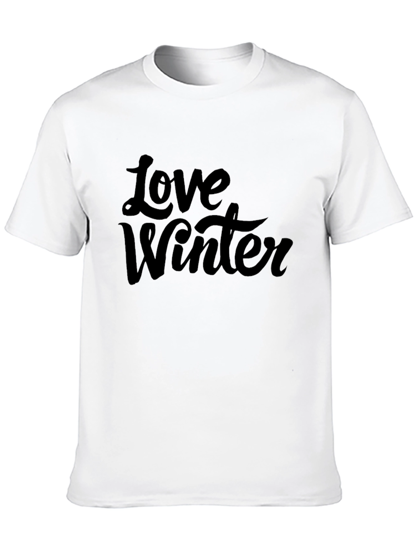 Love Winter Graphic Tee - Stylish Black T-Shirt