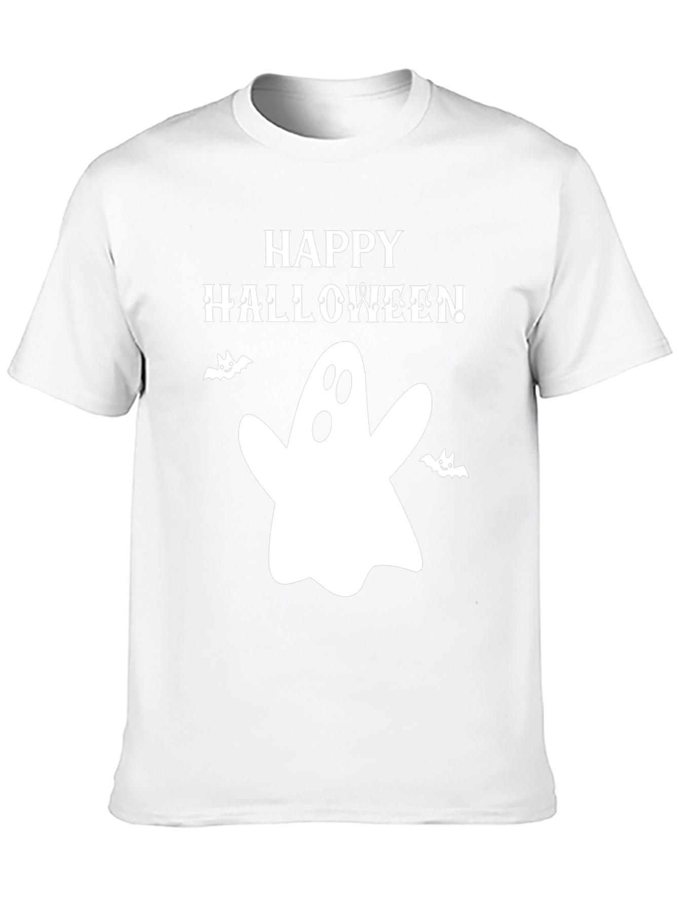 Happy Halloween Ghost Graphic T-Shirt - Spooky Season Apparel