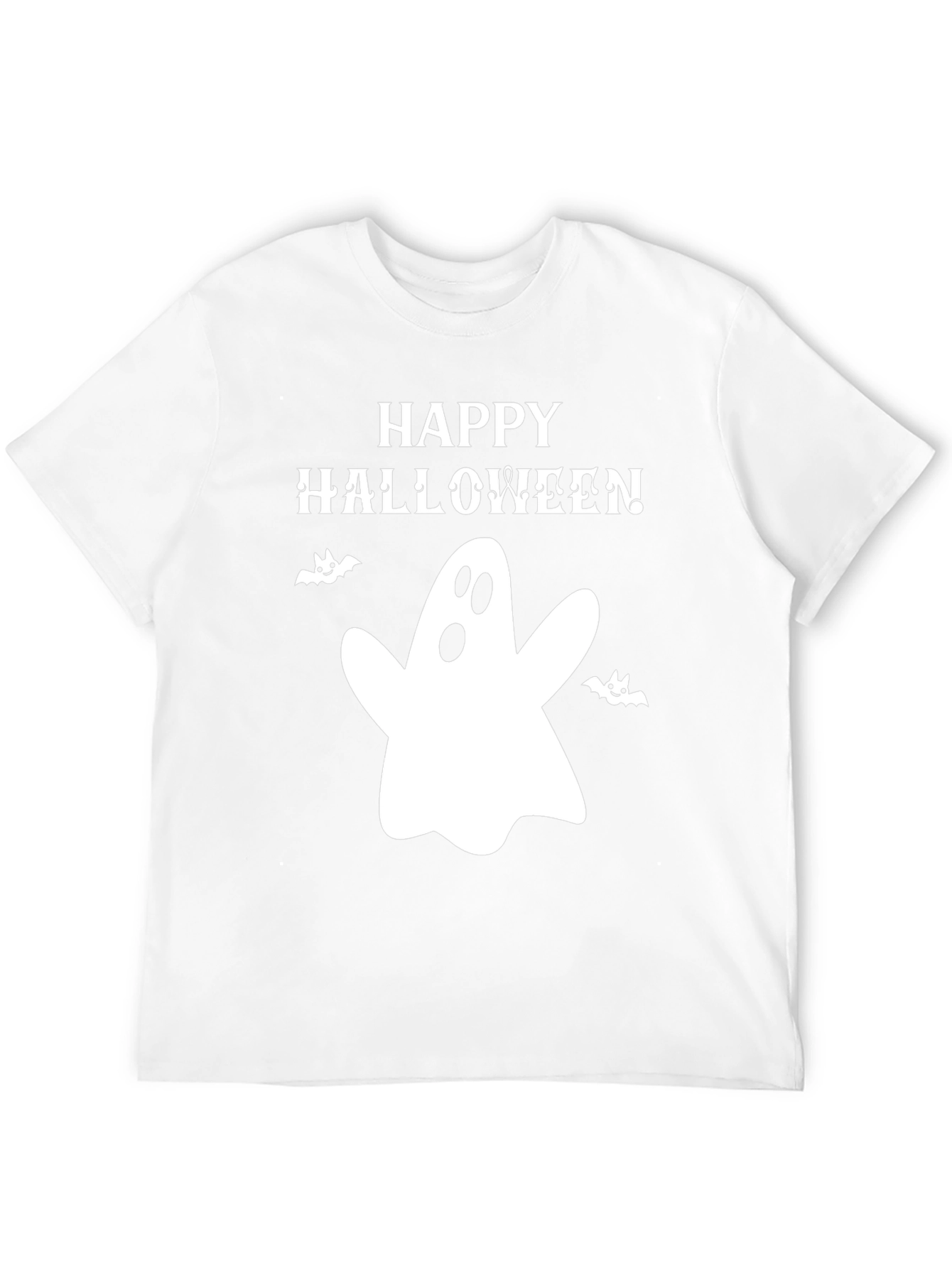 Happy Halloween Ghost Graphic T-Shirt - Spooky Season Apparel