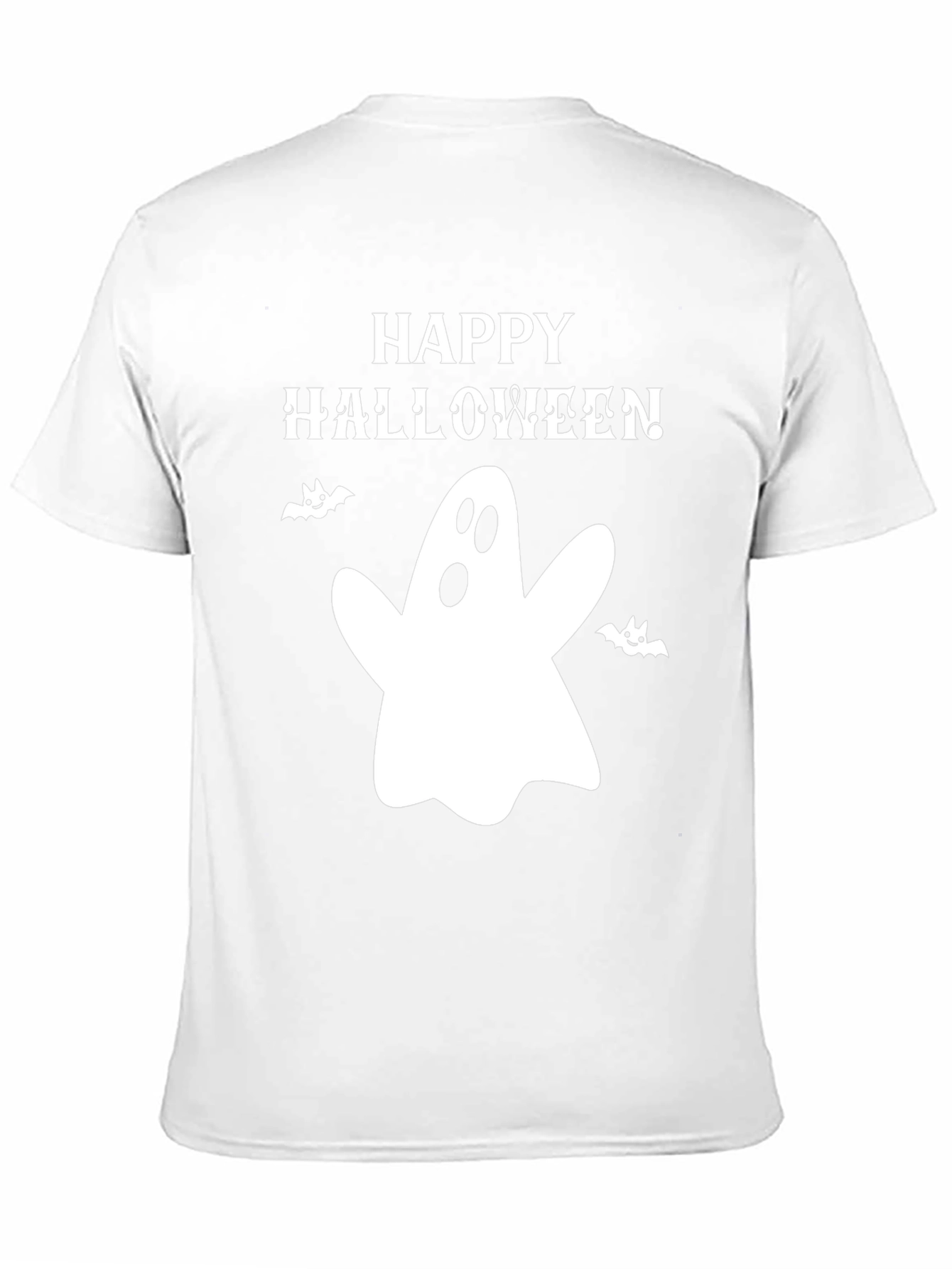 Happy Halloween Ghost Graphic T-Shirt - Spooky Season Apparel