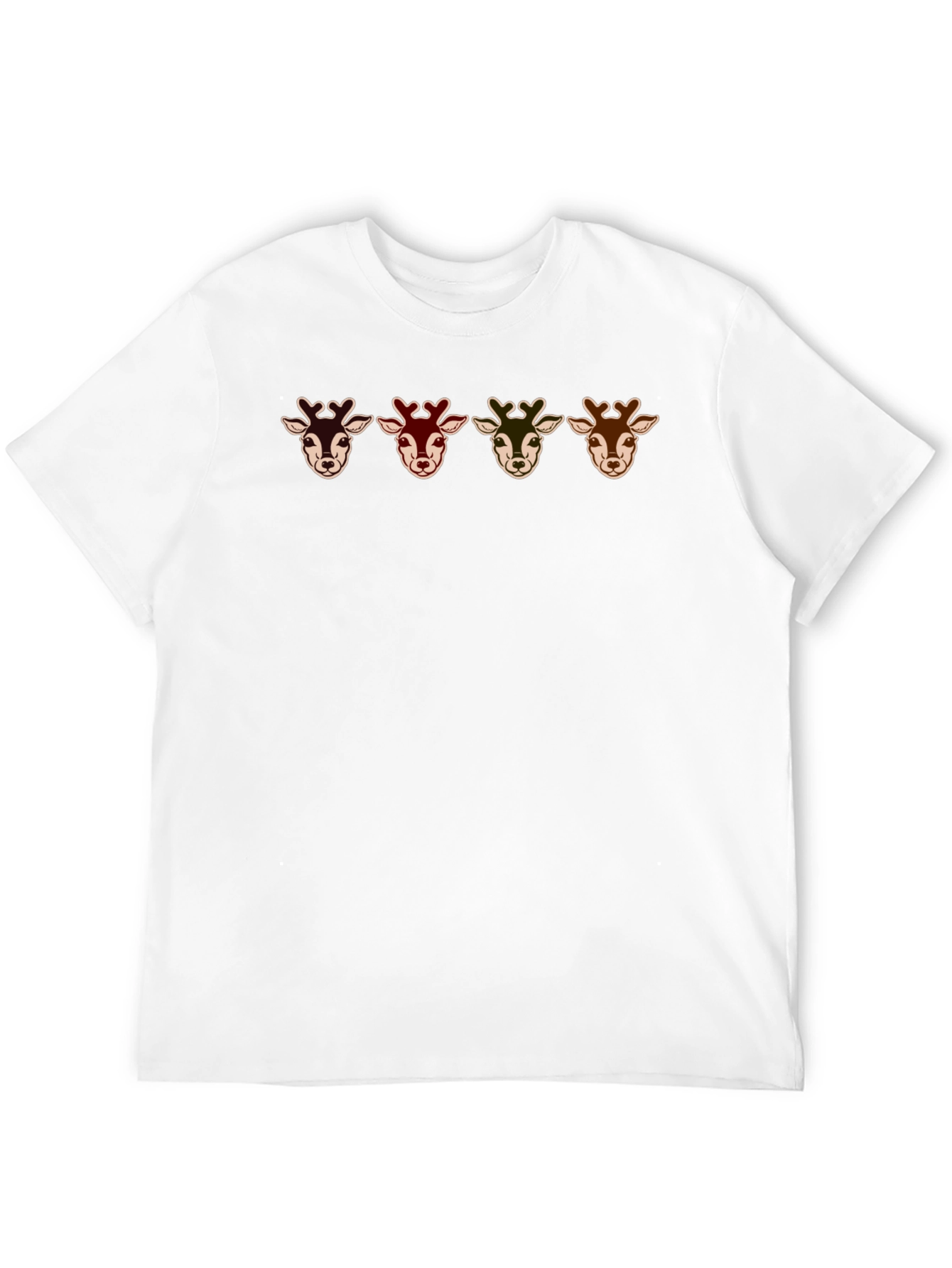 Deer Head Graphic T-Shirt - Casual & Stylish