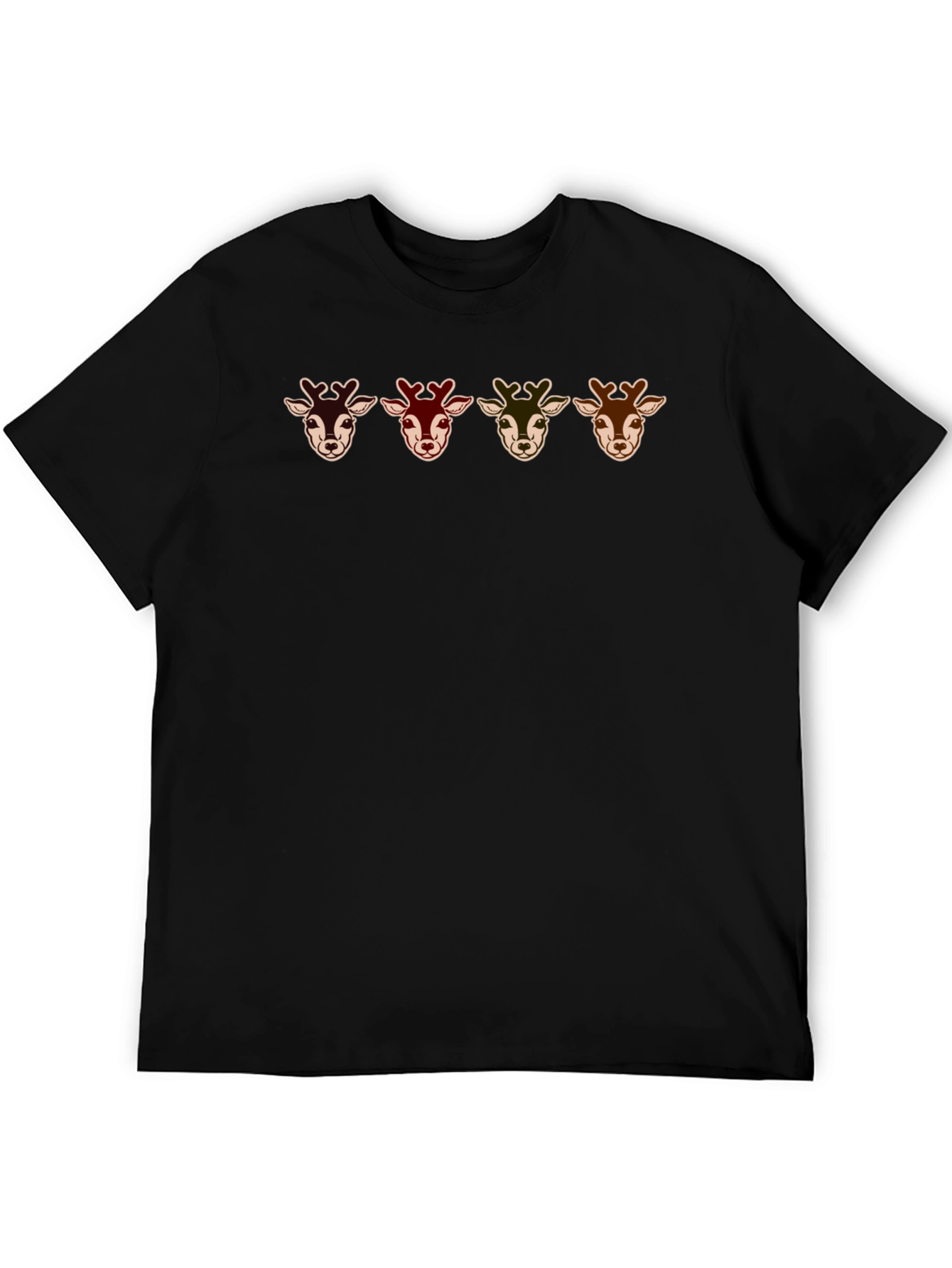 Deer Head Graphic T-Shirt - Casual & Stylish