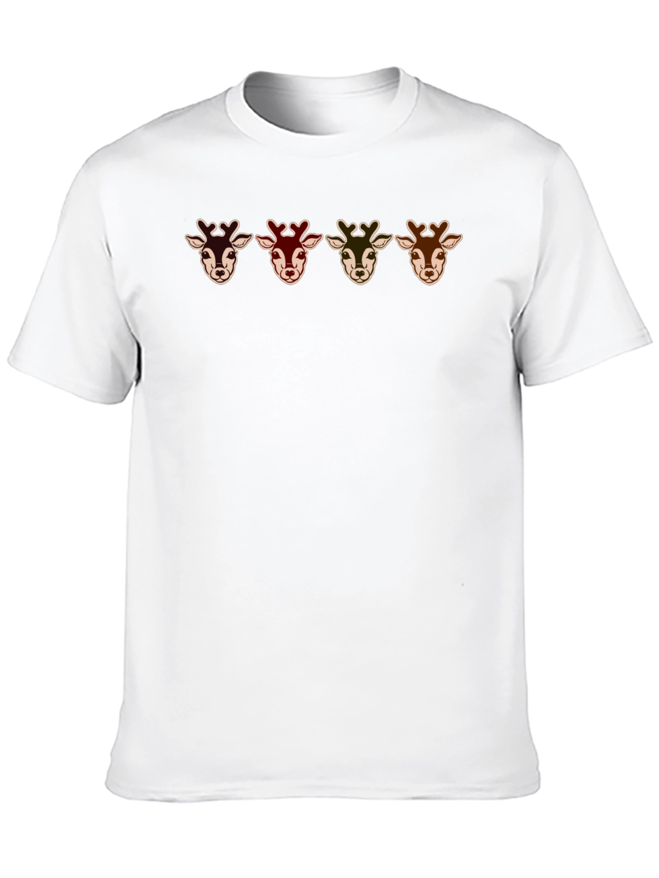 Deer Head Graphic T-Shirt - Casual & Stylish