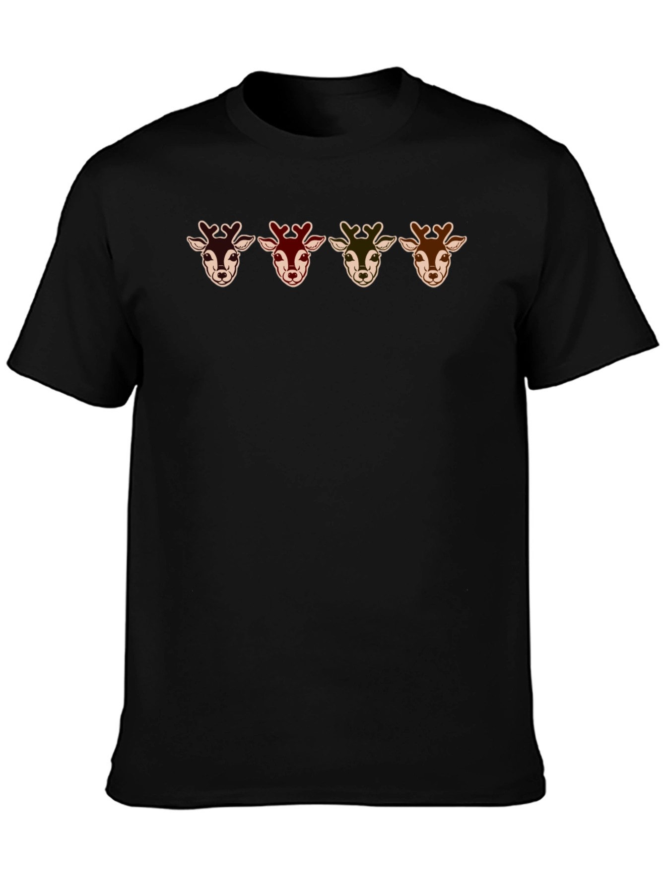 Deer Head Graphic T-Shirt - Casual & Stylish
