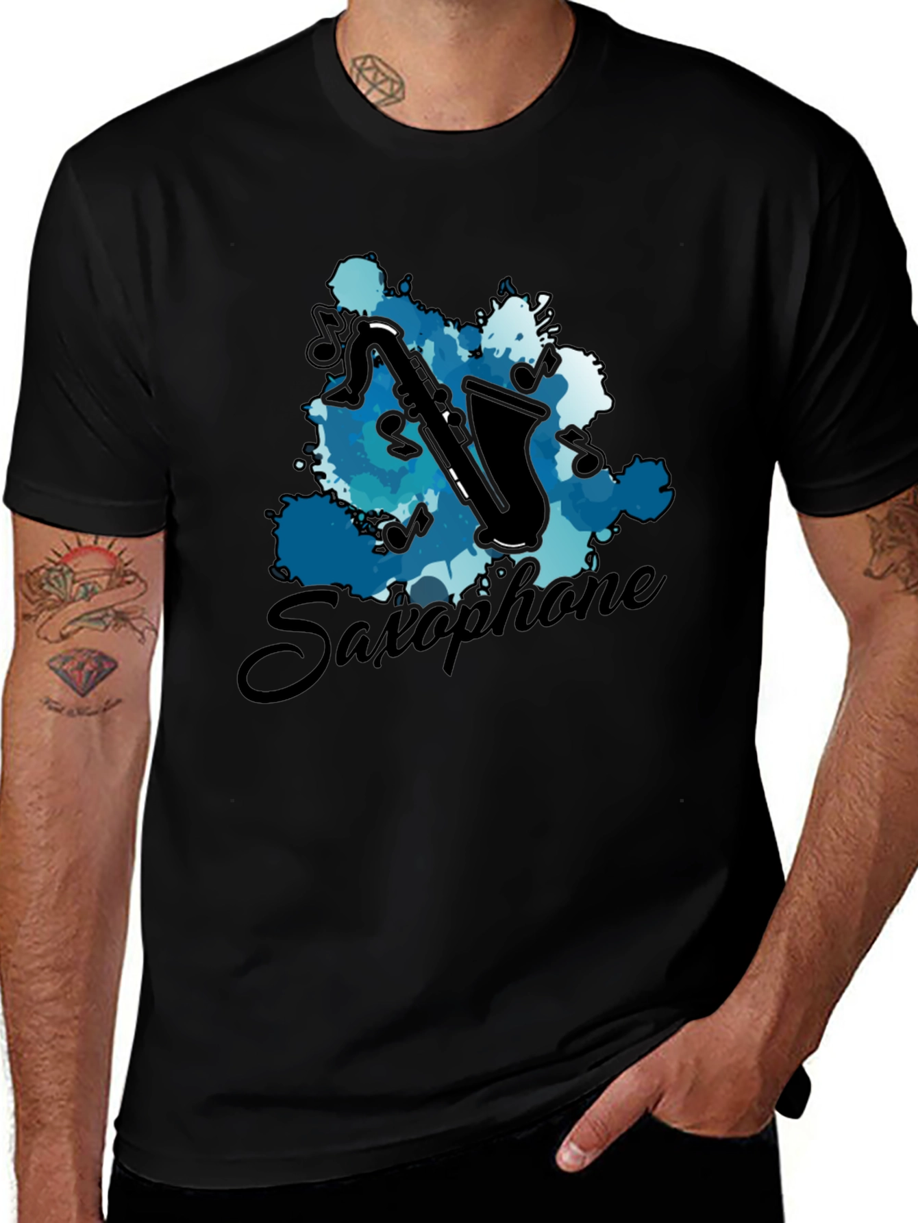 Saxophone Music T-Shirt - Artistic Instrument Tee
