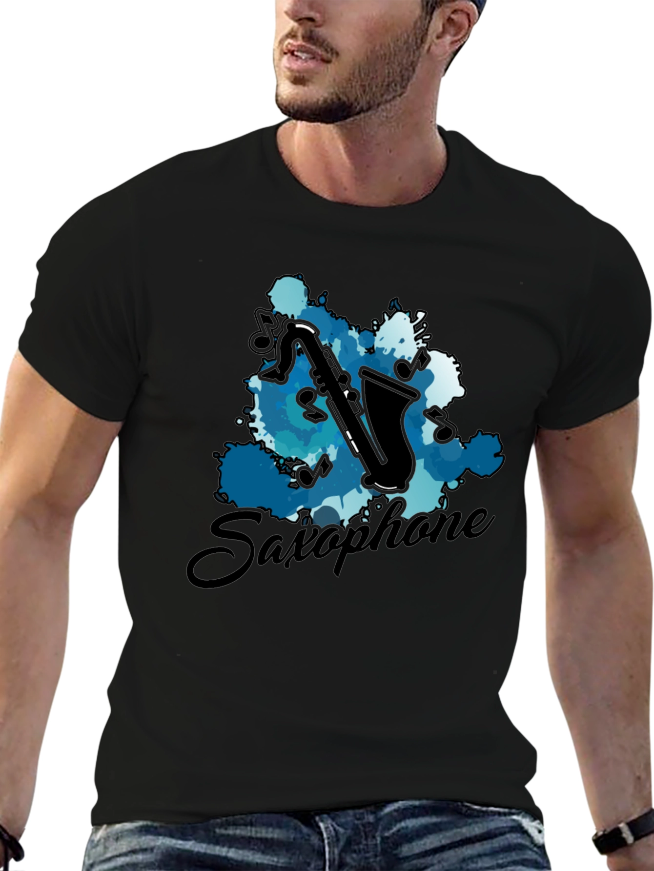 Saxophone Music T-Shirt - Artistic Instrument Tee