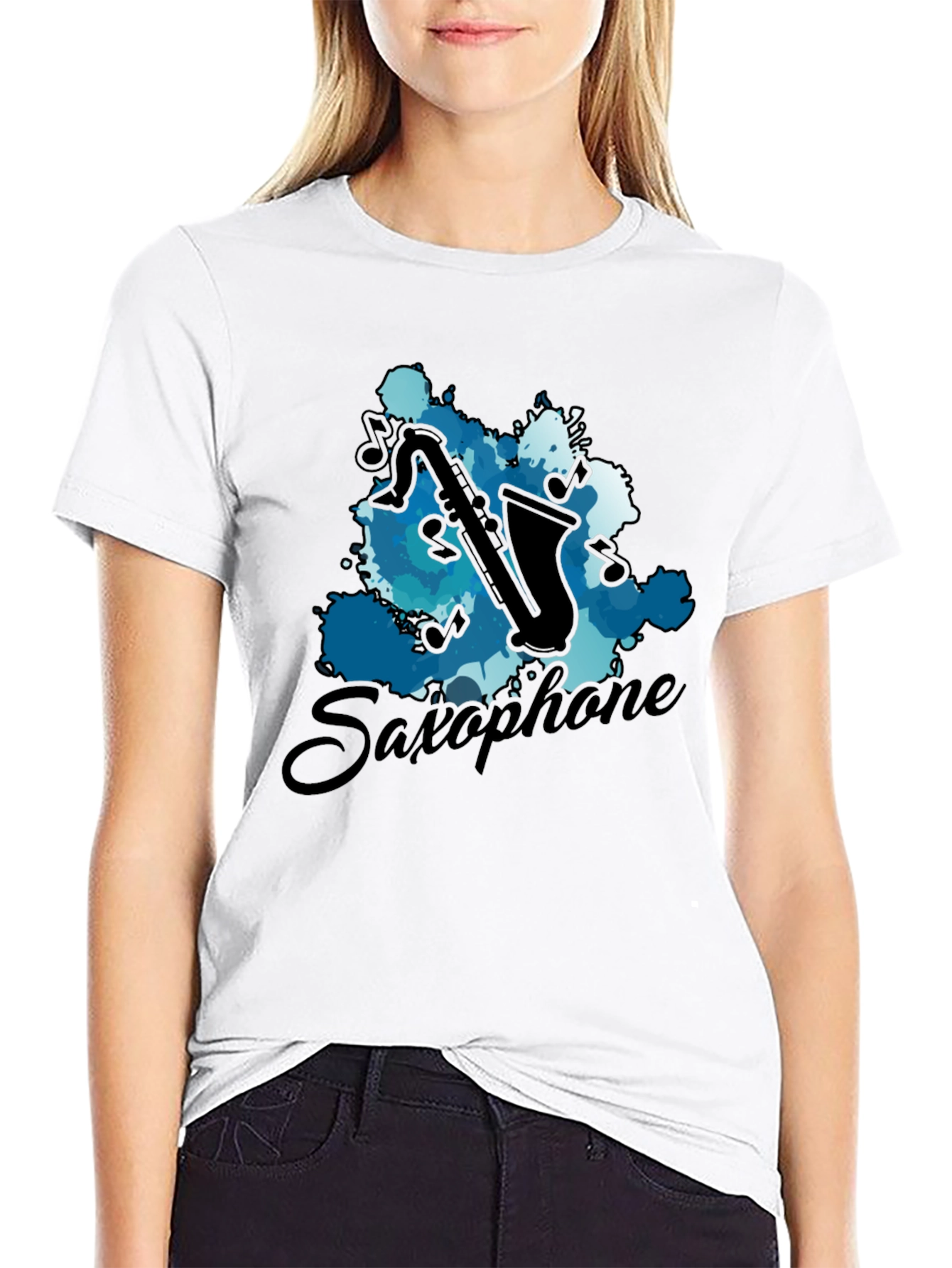 Saxophone Music T-Shirt - Artistic Instrument Tee