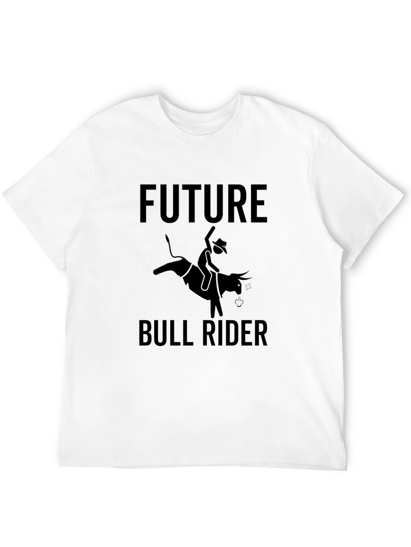 Future Bull Rider Black Graphic T-Shirt