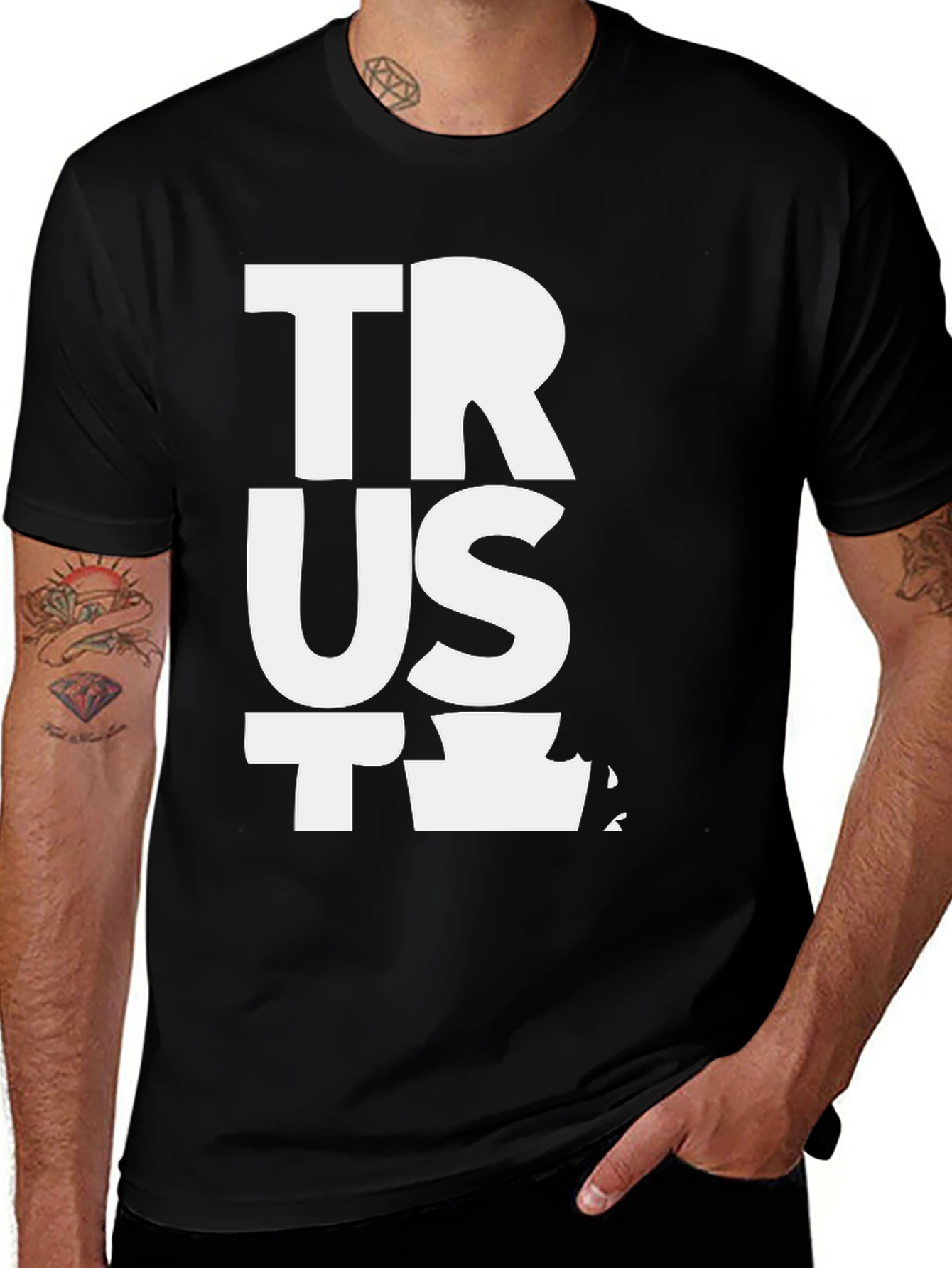 Trust T-Shirt Black Cotton Blend