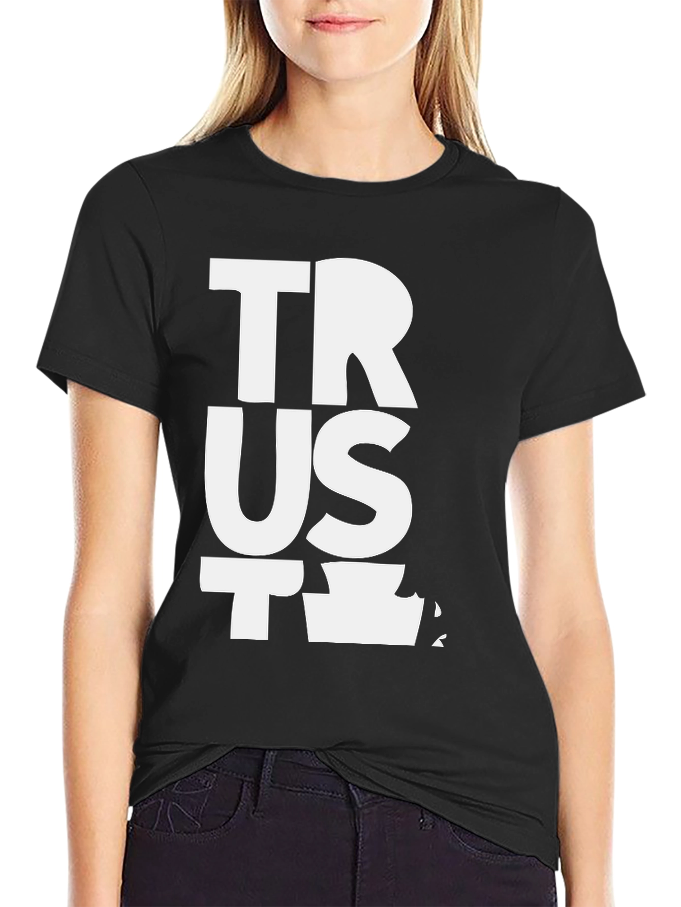 Trust T-Shirt Black Cotton Blend