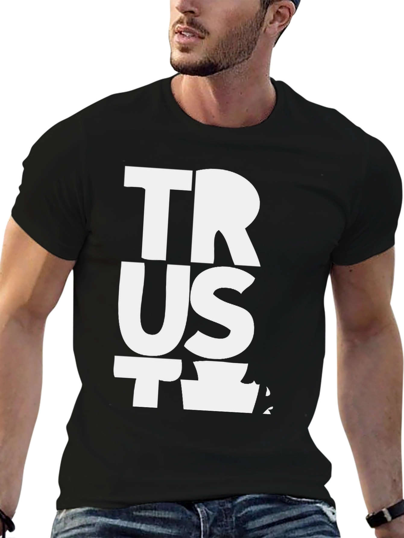 Trust T-Shirt Black Cotton Blend
