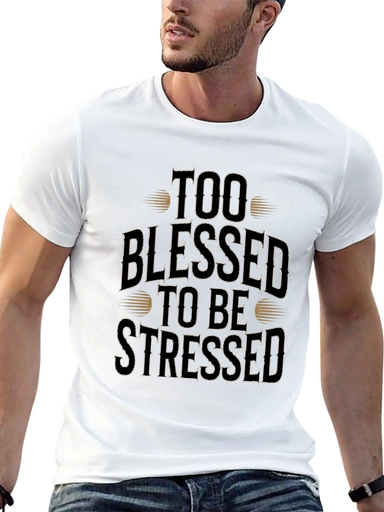 Too Blessed to Be Stressed Graphic Tee