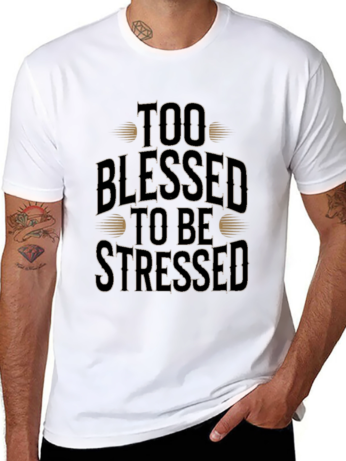 Too Blessed to Be Stressed Graphic Tee