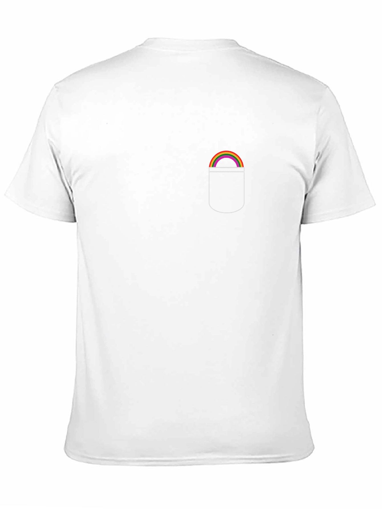 Rainbow Pocket Graphic Tee - Black Casual Shirt