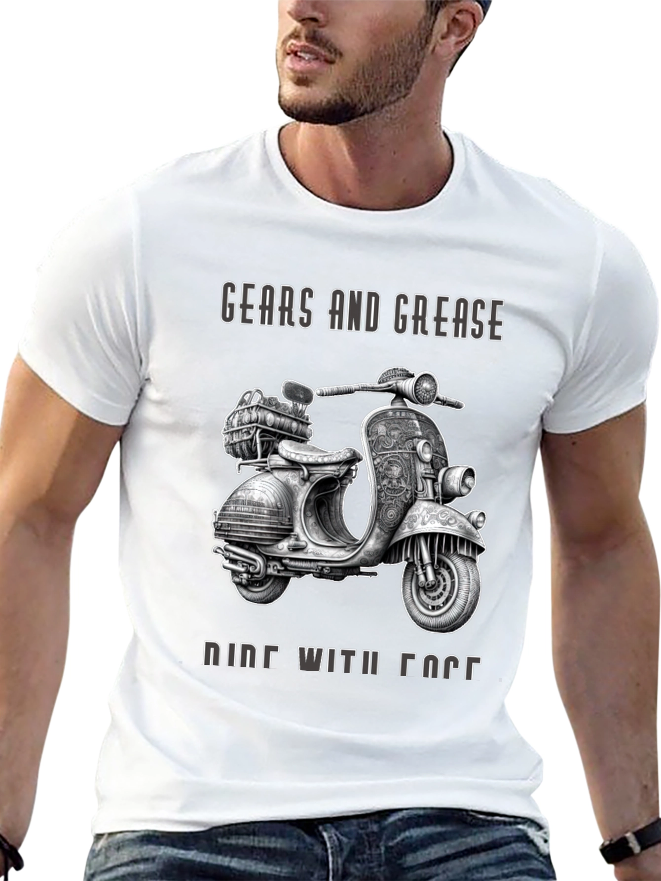 Gears and Grease Ride With Face T-Shirt