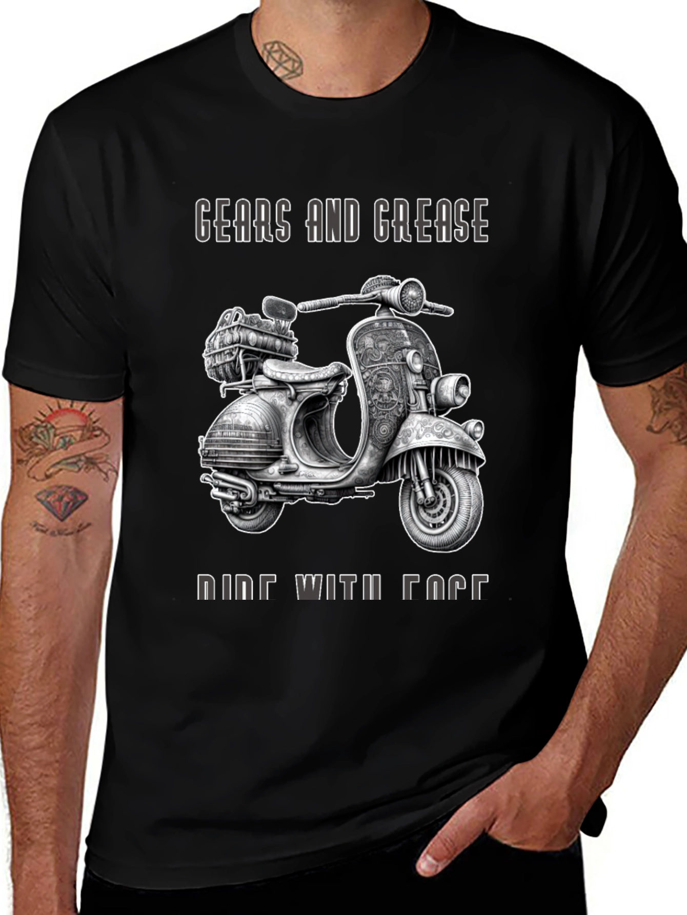 Gears and Grease Ride With Face T-Shirt