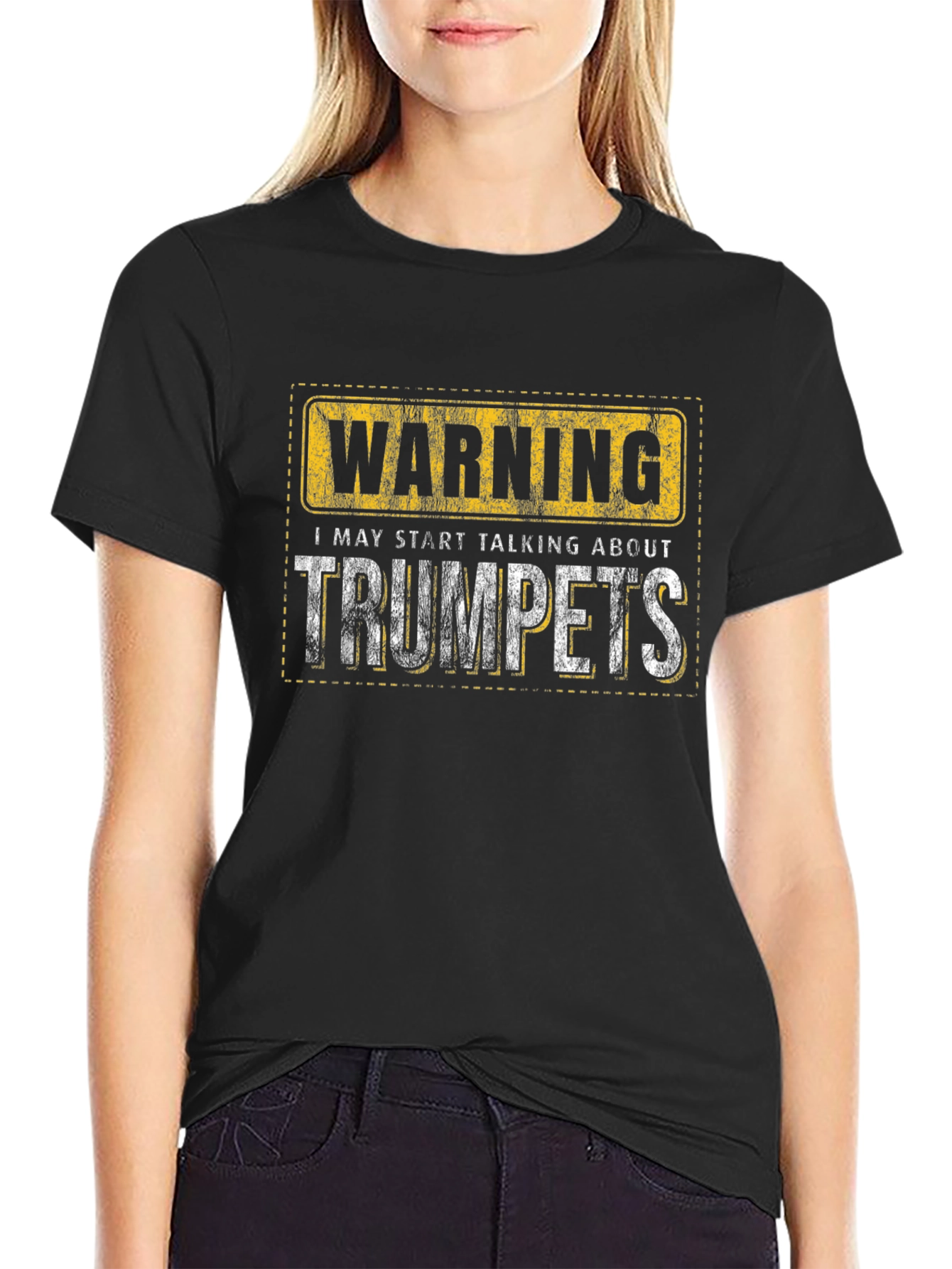 Warning Trumpets T-Shirt - Musician Humor Tee