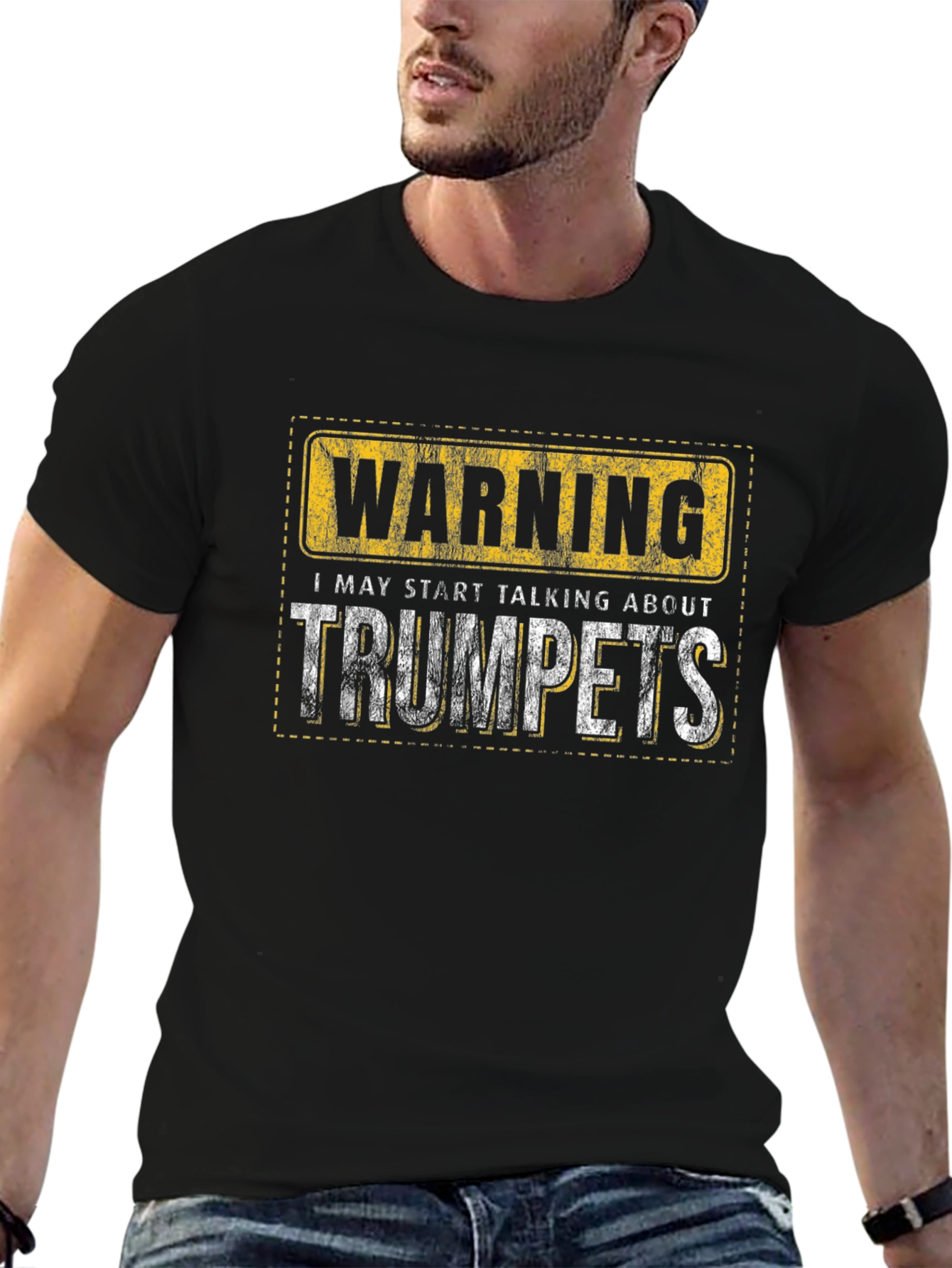 Warning Trumpets T-Shirt - Musician Humor Tee