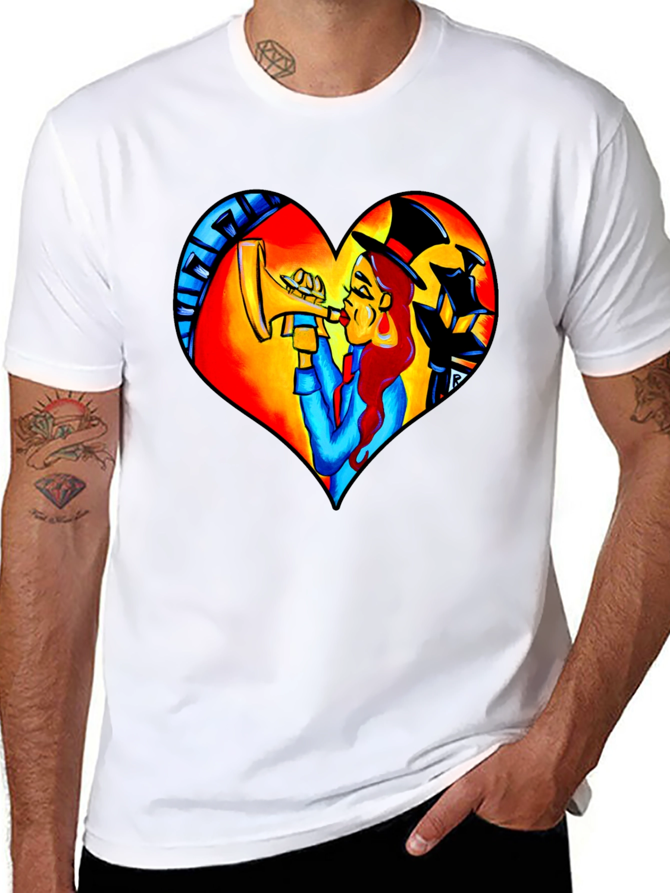 Jazz Heart T-Shirt - Musical Design
