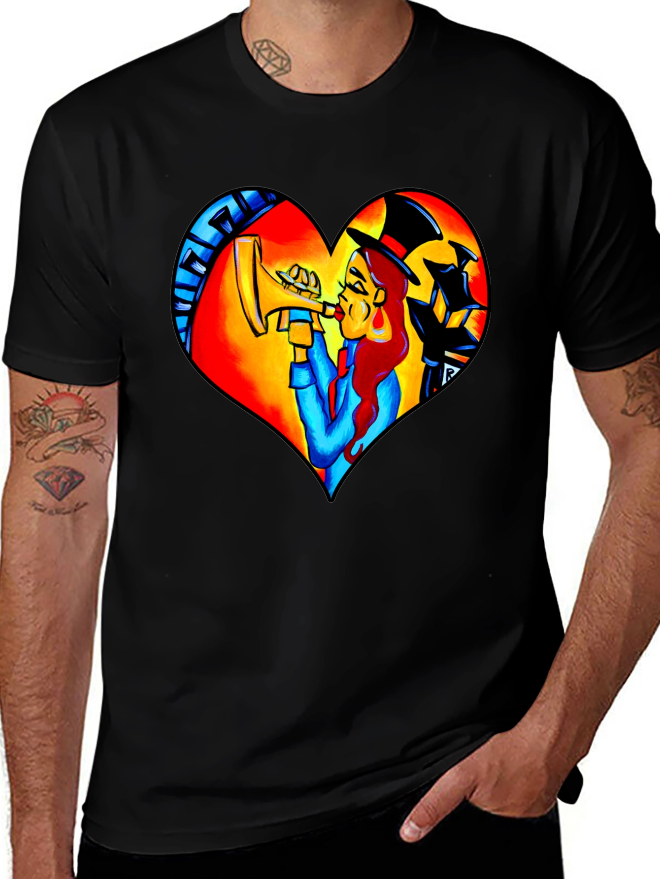 Jazz Heart T-Shirt - Musical Design