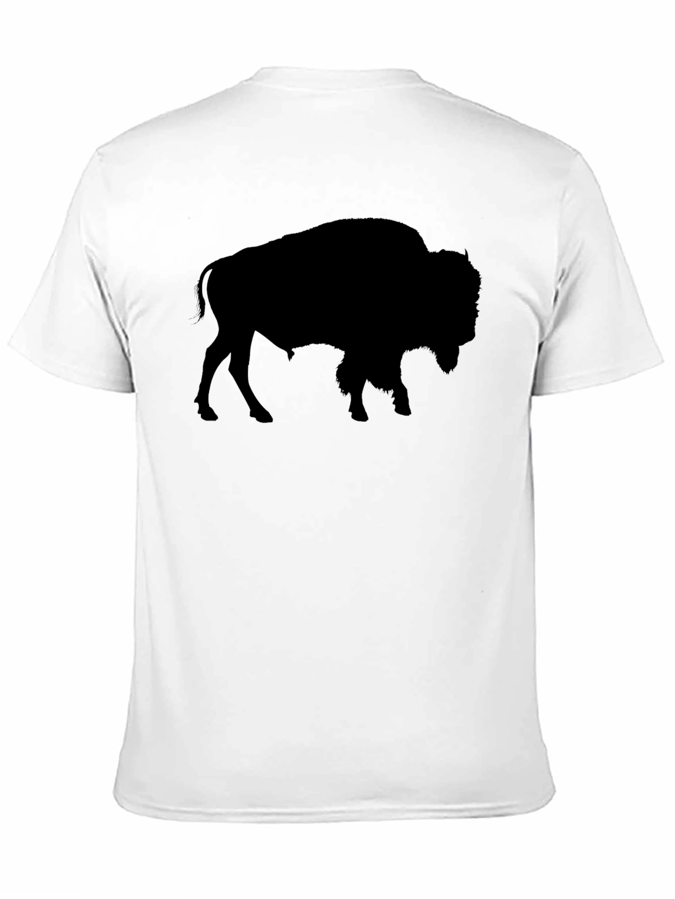 Buffalo Silhouette Graphic Tee - Black Cotton Shirt
