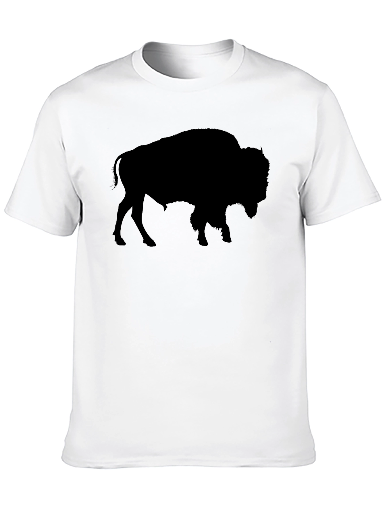Buffalo Silhouette Graphic Tee - Black Cotton Shirt