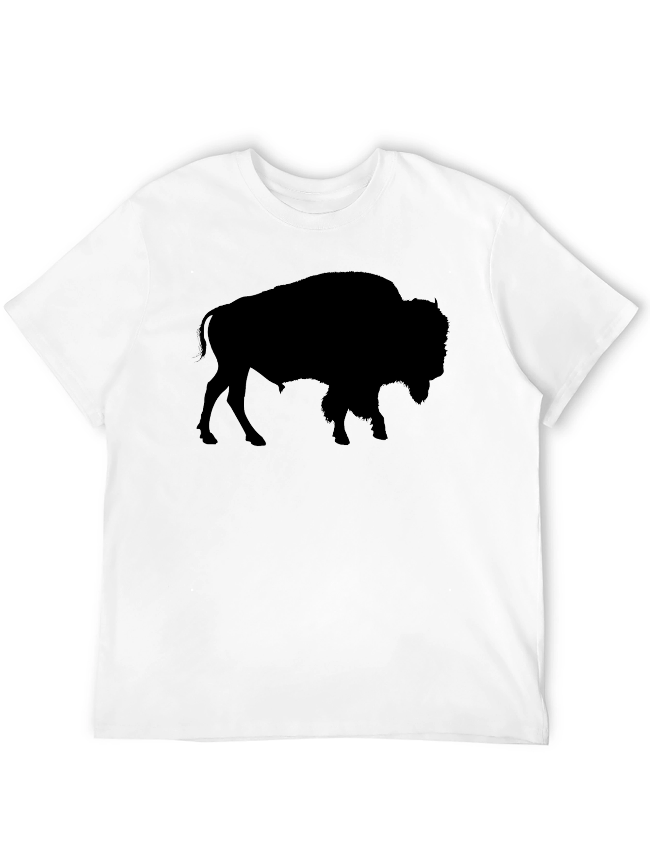 Buffalo Silhouette Graphic Tee - Black Cotton Shirt
