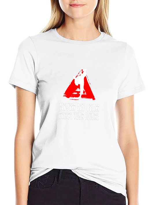Motivational Karate Graphic Tee - Never Let Fear Decide