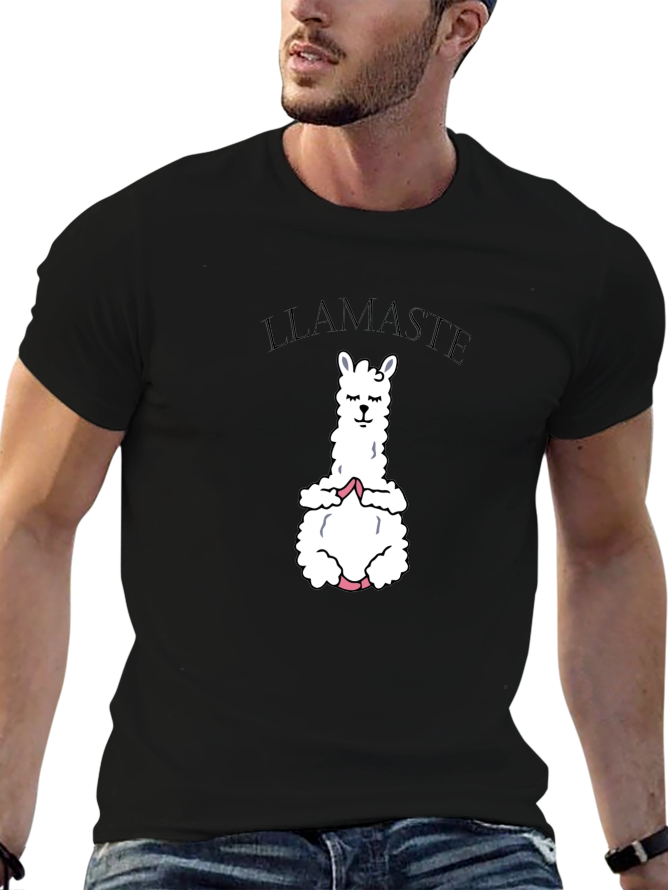 Llamaste Yoga T-Shirt - Meditating Llama Graphic Tee