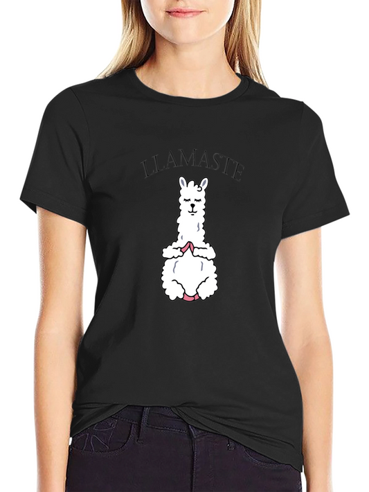 Llamaste Yoga T-Shirt - Meditating Llama Graphic Tee