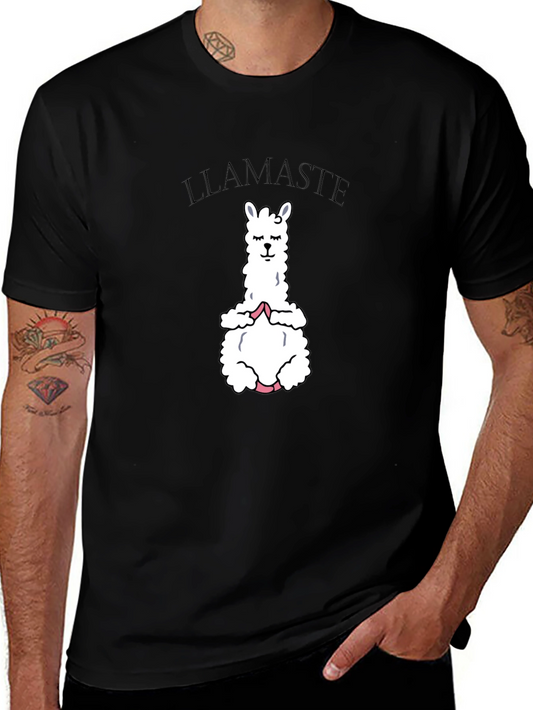 Llamaste Yoga T-Shirt - Meditating Llama Graphic Tee