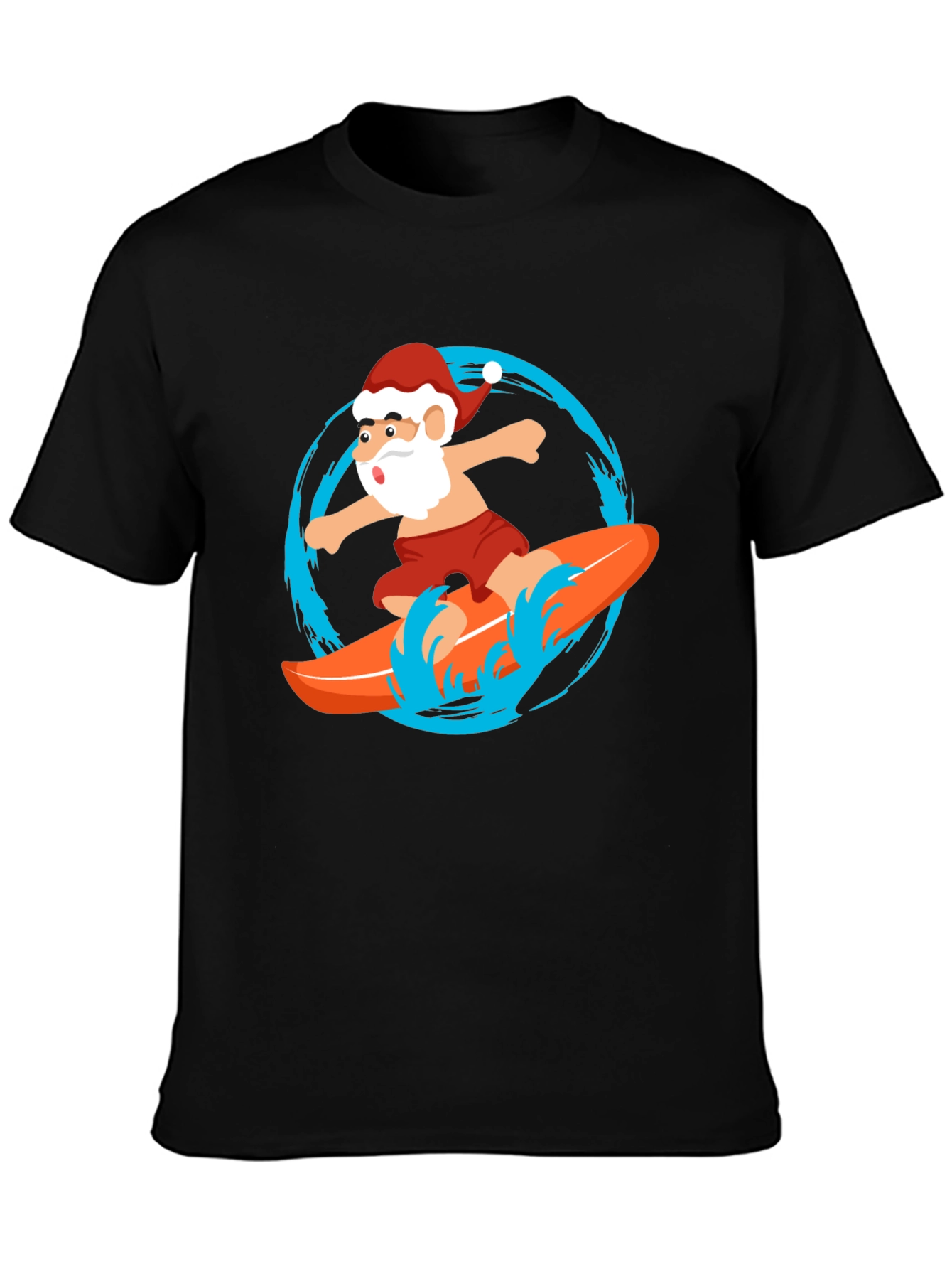 Surfing Santa Graphic Tee