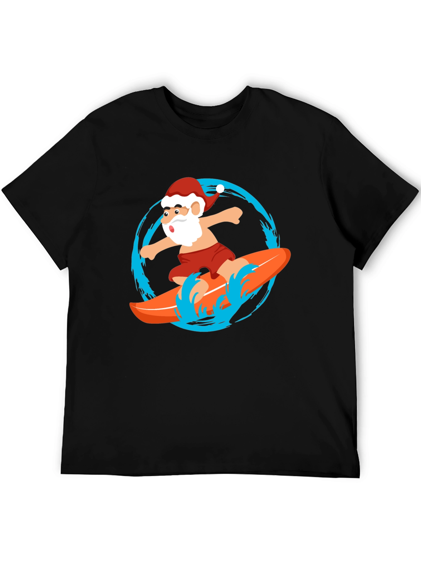 Surfing Santa Graphic Tee