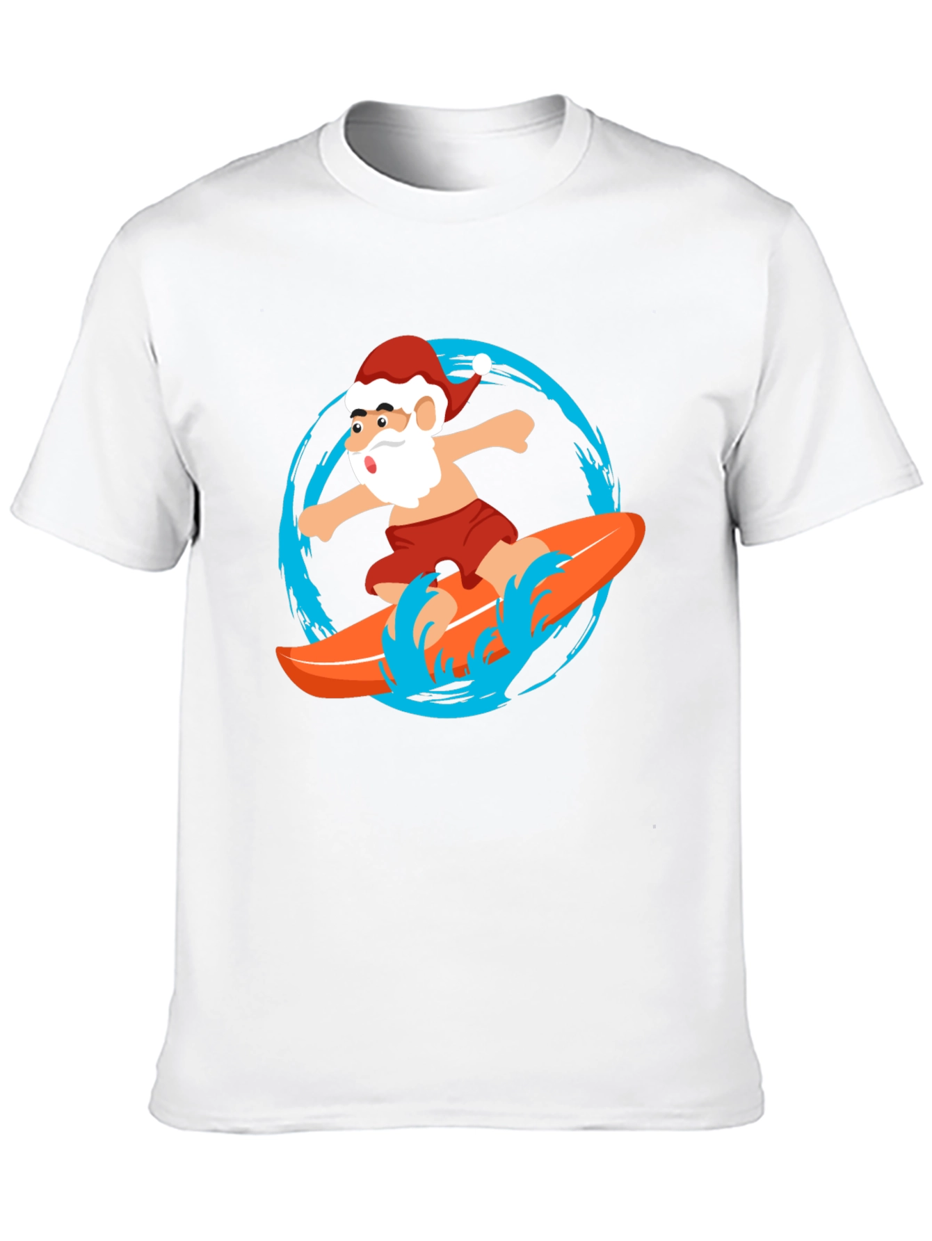 Surfing Santa Graphic Tee