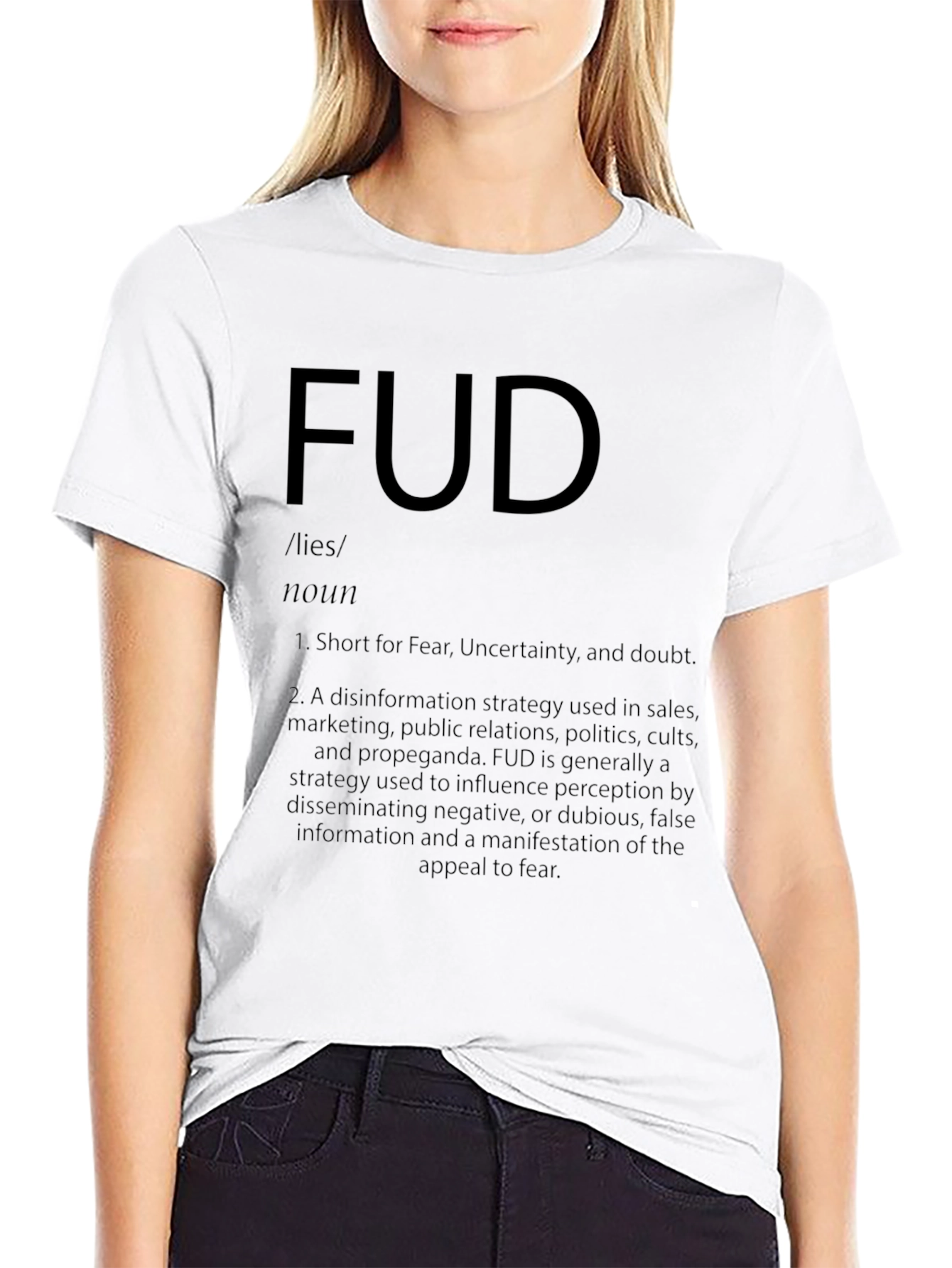 FUD Definition Graphic Tee - Fear Uncertainty Doubt