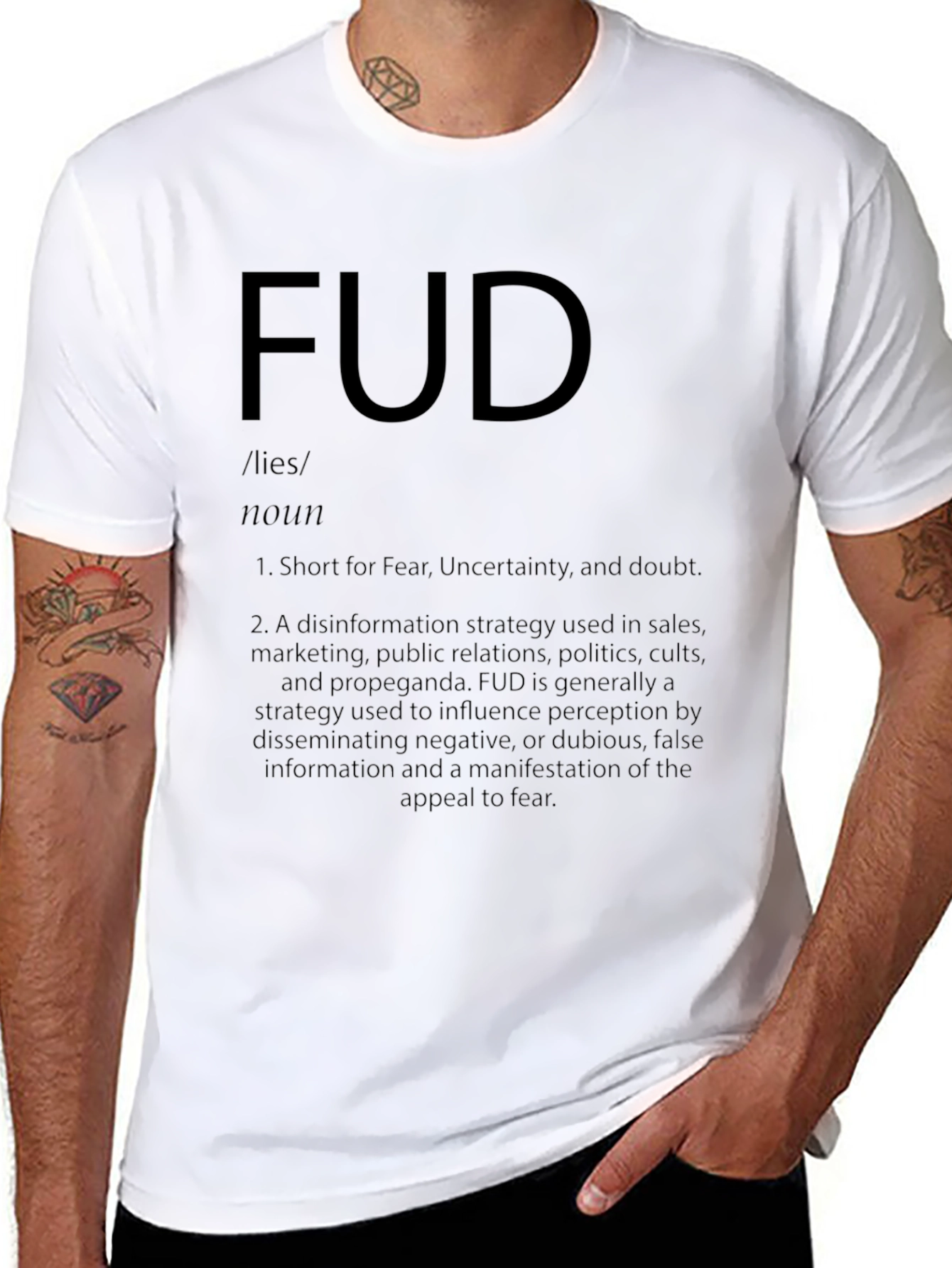 FUD Definition Graphic Tee - Fear Uncertainty Doubt