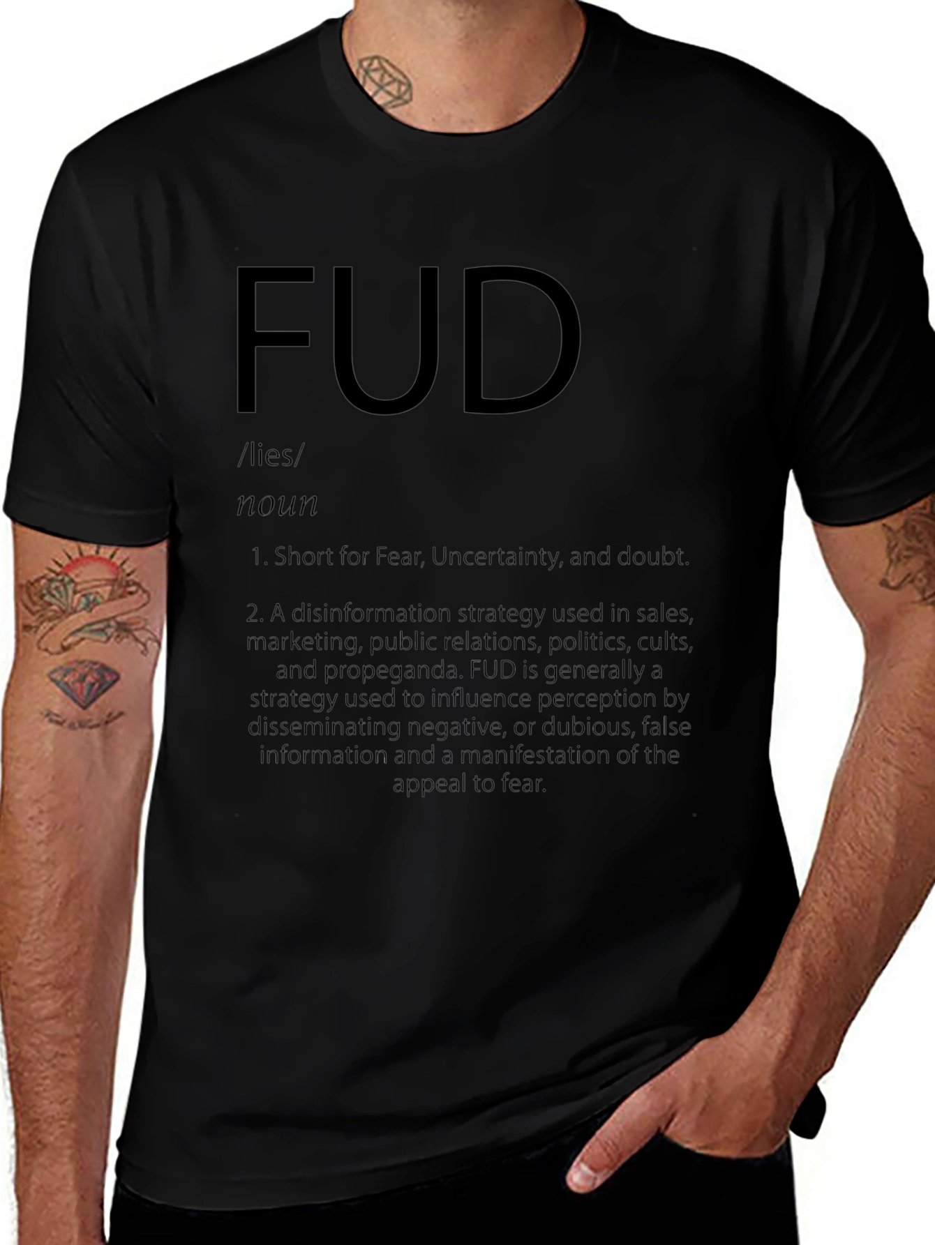 FUD Definition Graphic Tee - Fear Uncertainty Doubt