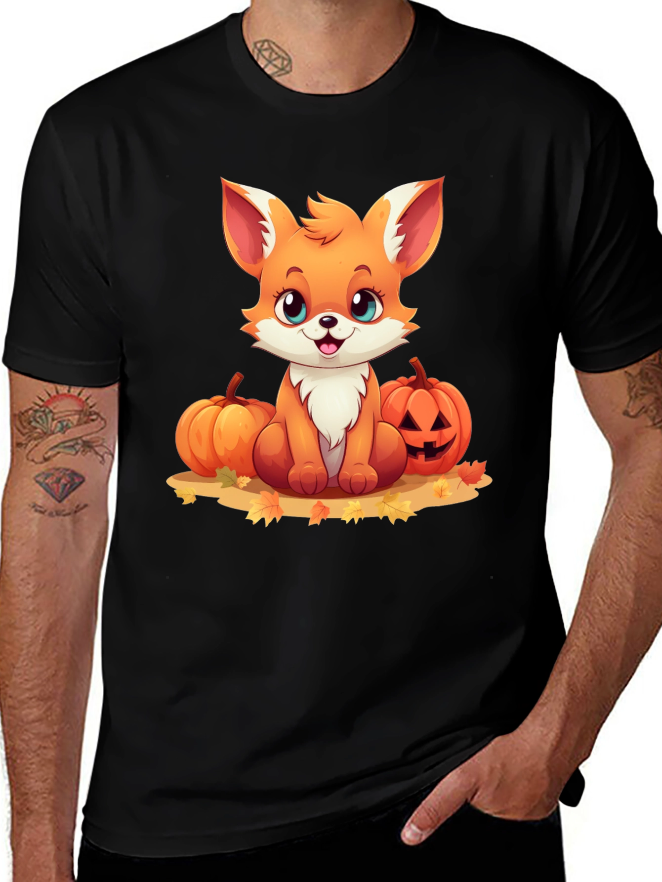 Cute Fox Halloween Graphic Tee