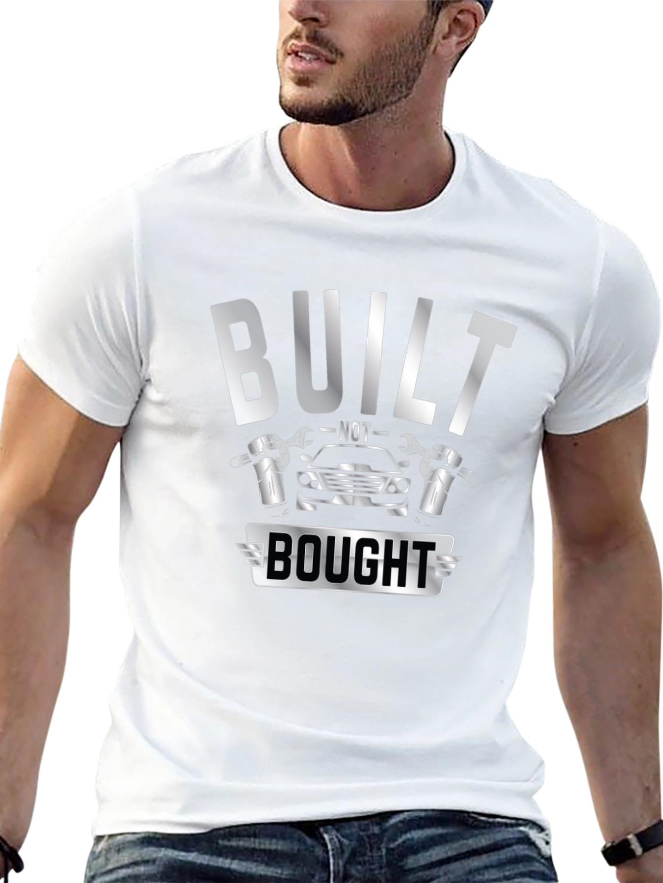 Built Not Bought Car Enthusiast Graphic Tee
