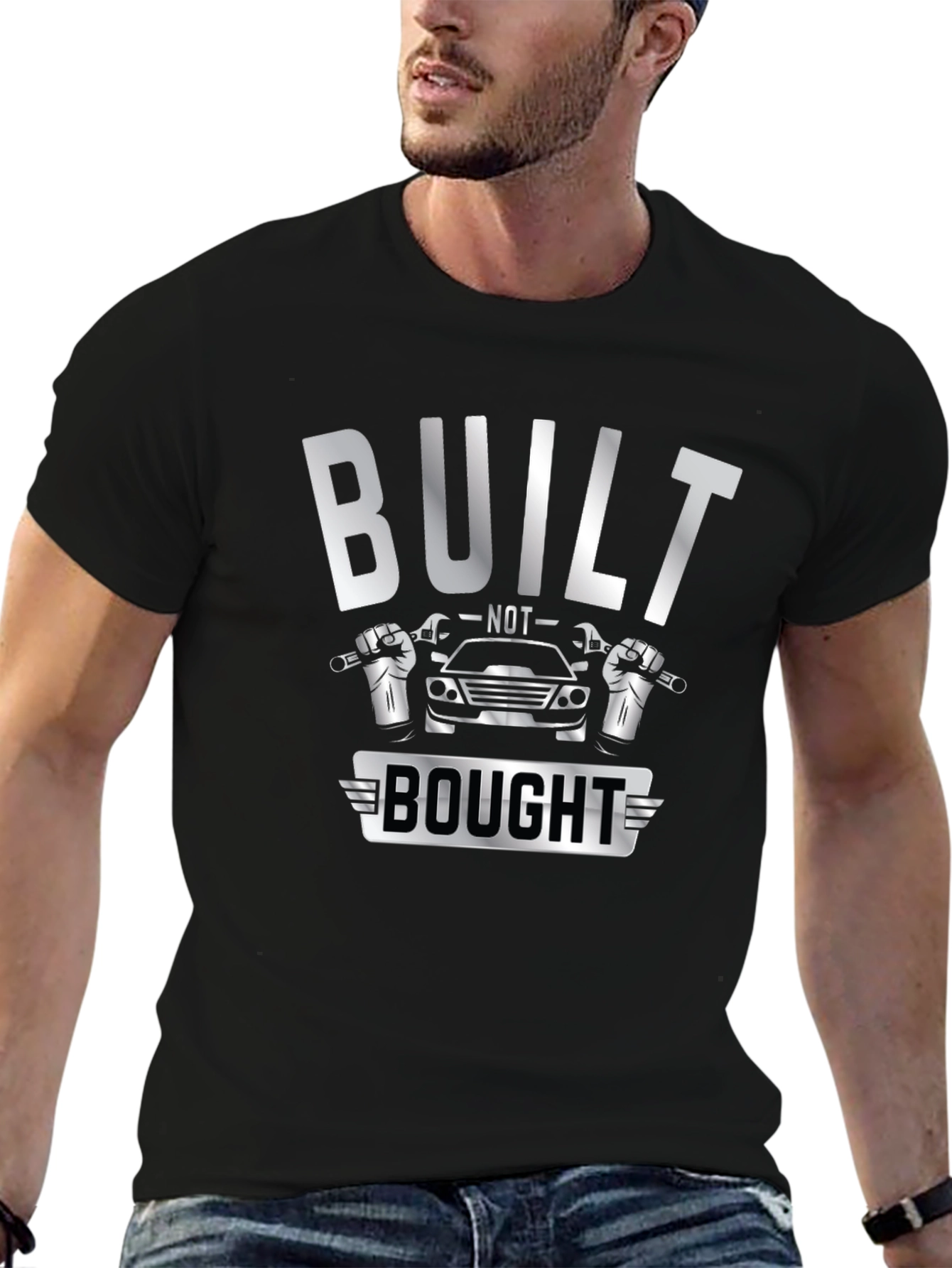 Built Not Bought Car Enthusiast Graphic Tee