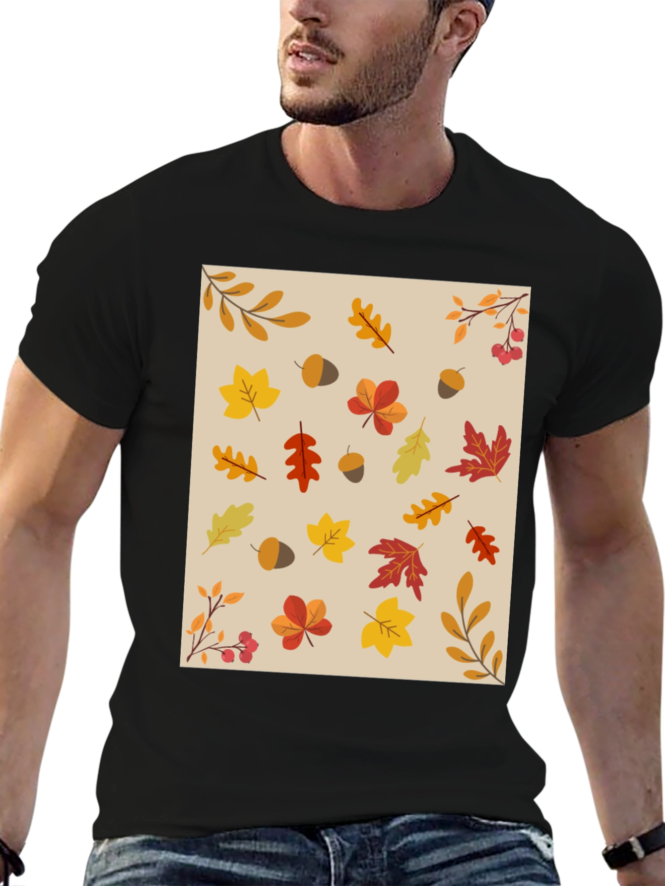 Fall Leaves Pattern T-Shirt