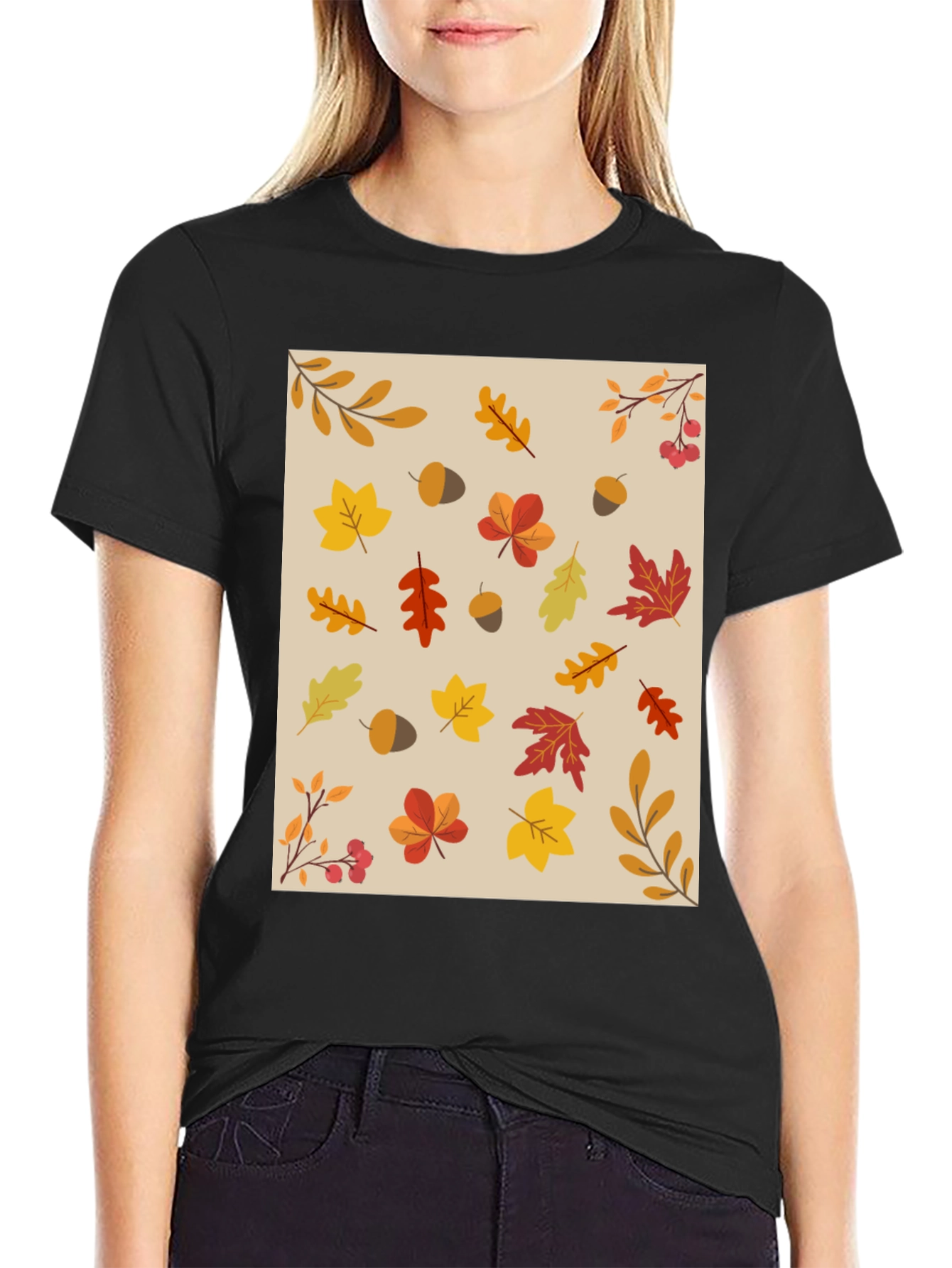 Fall Leaves Pattern T-Shirt