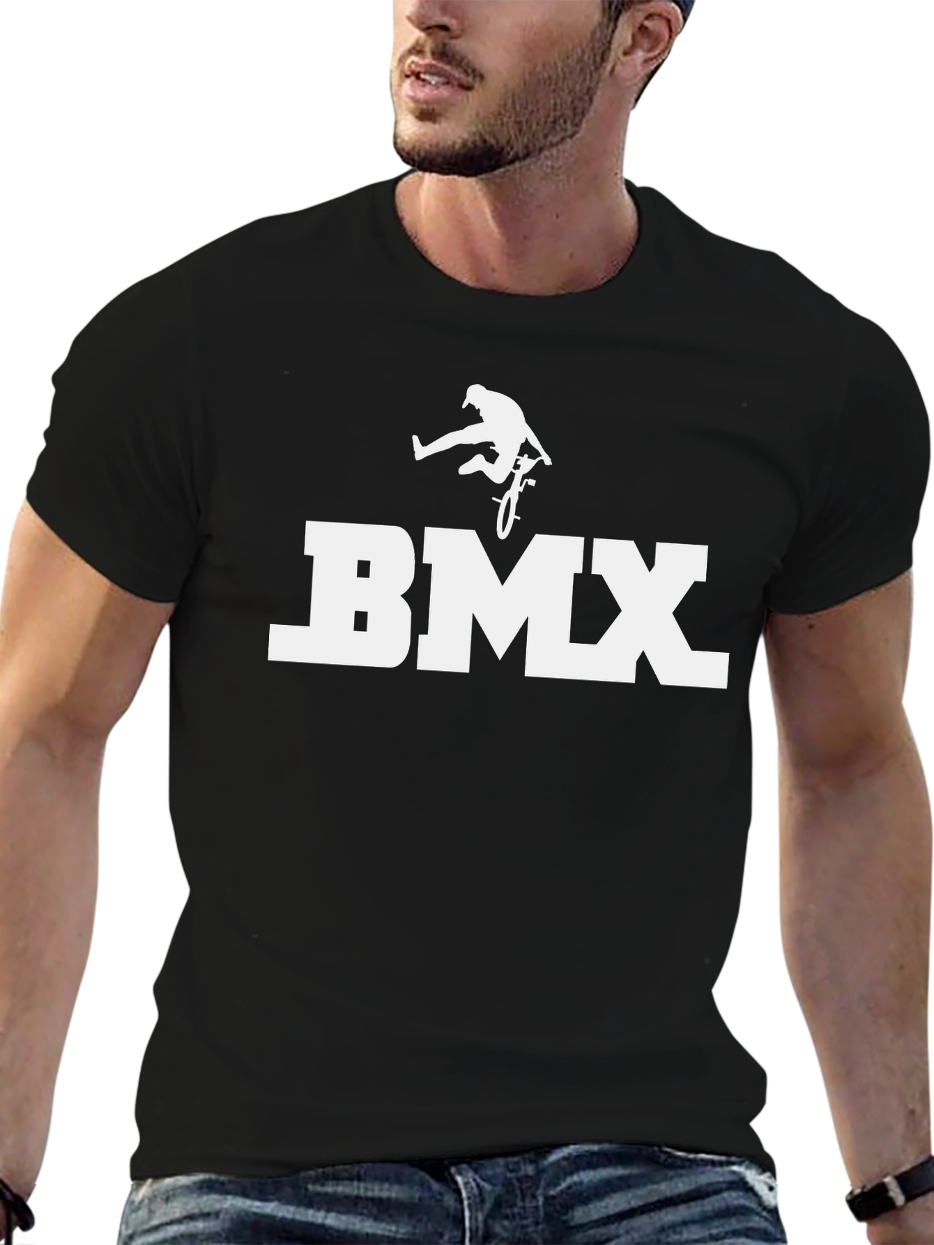 BMX T-Shirt - Black Cotton Graphic Tee