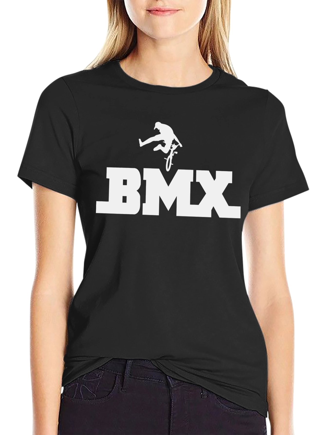 BMX T-Shirt - Black Cotton Graphic Tee