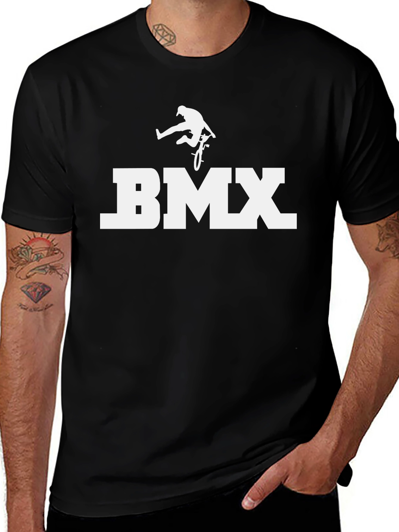 BMX T-Shirt - Black Cotton Graphic Tee