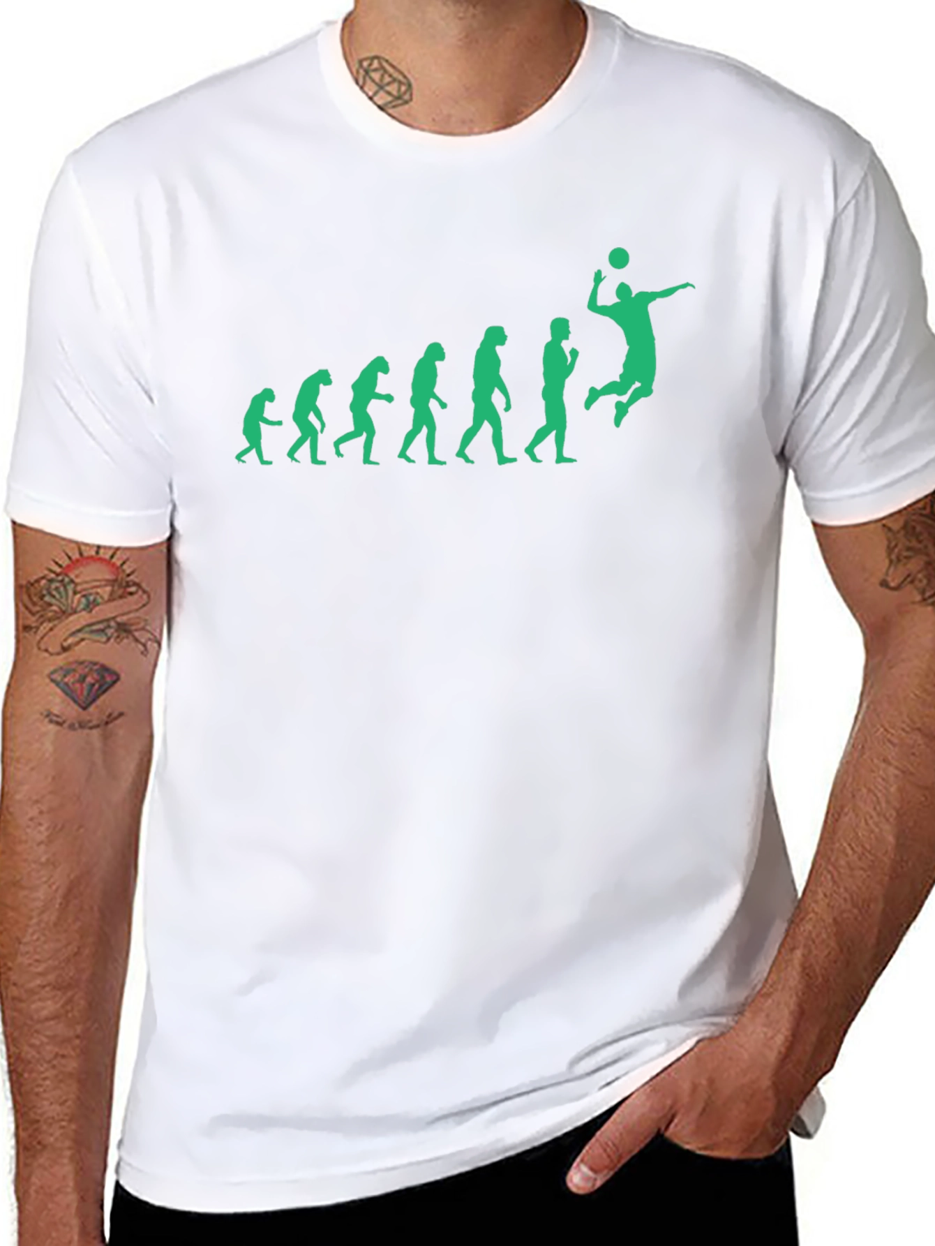 Volleyball Evolution Graphic Tee - Black
