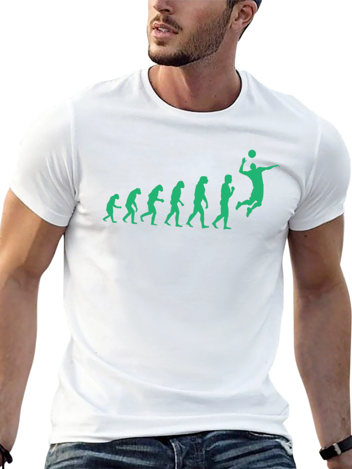 Volleyball Evolution Graphic Tee - Black