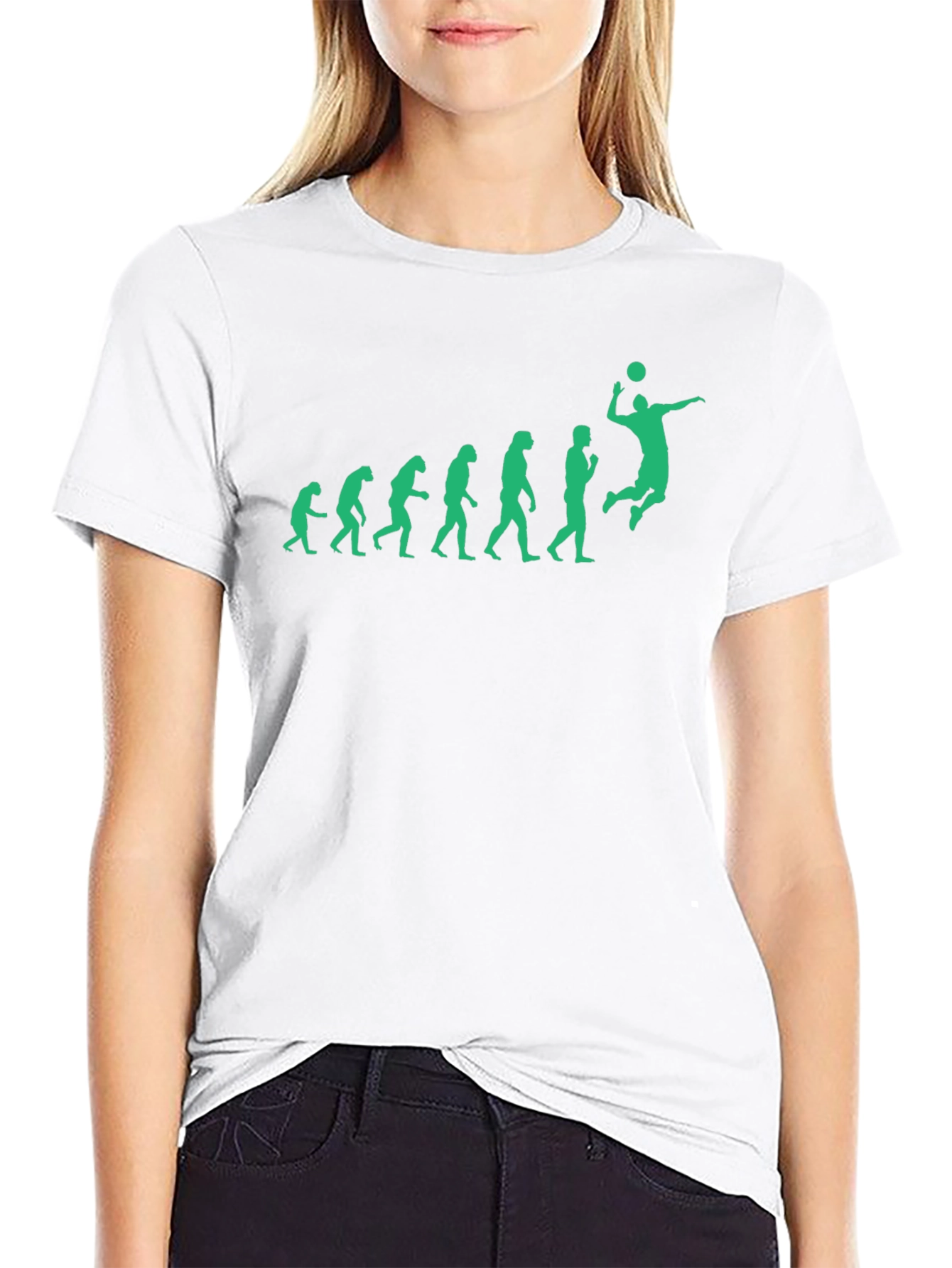 Volleyball Evolution Graphic Tee - Black